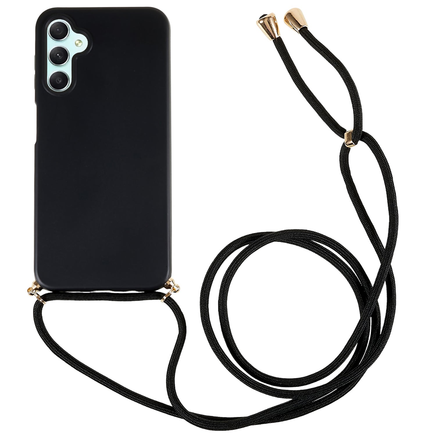For Samsung Galaxy A34 5G Phone Case Biodegradable Wheat Straw Soft TPU Drop Protection Cover with Lanyard