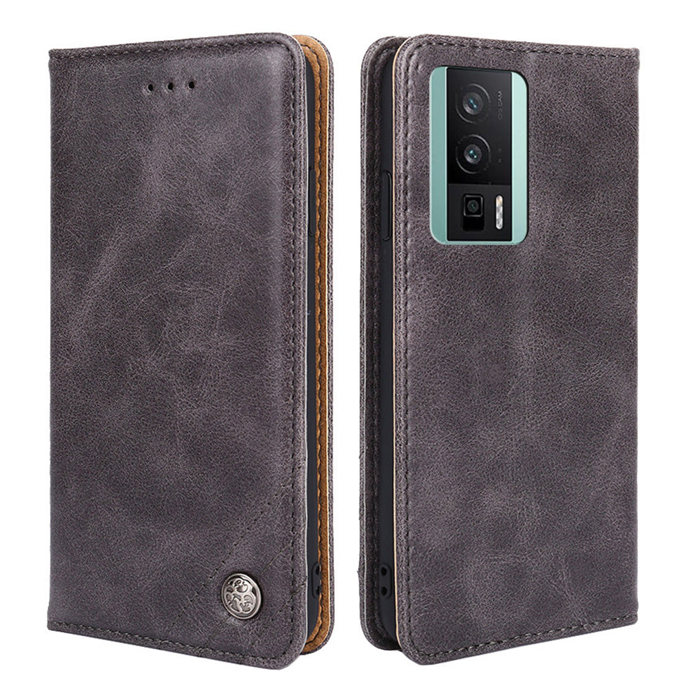 For Xiaomi Poco F5 Pro 5G Redmi K60 Pro 5G K60 5G Wallet Cell Phone Cover Triangle Stitching Line PU Leather Stand Case