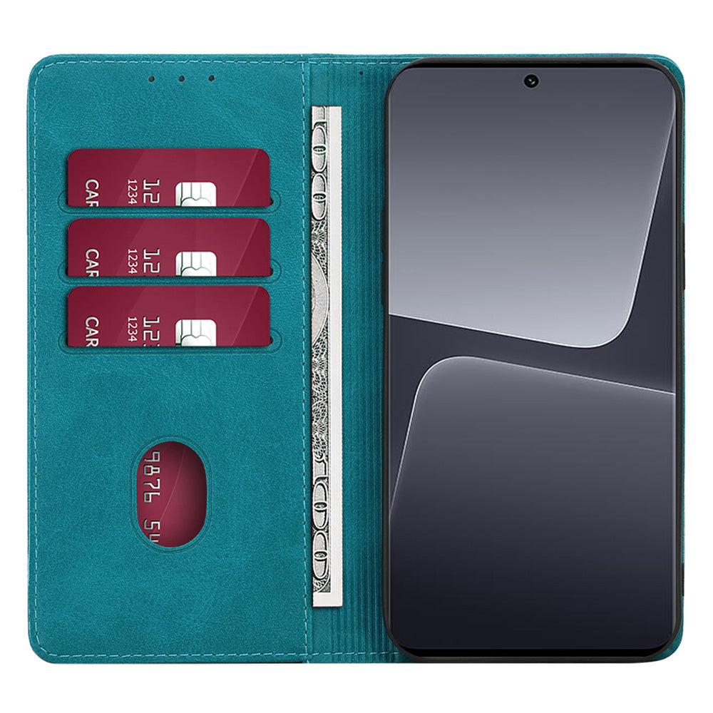 Phone Case for Xiaomi Poco F5 Pro 5G Redmi K60 Pro 5G K60 5G Auto-absorbed Magnetic Calf Texture Wallet Leather Stand Phone Cover
