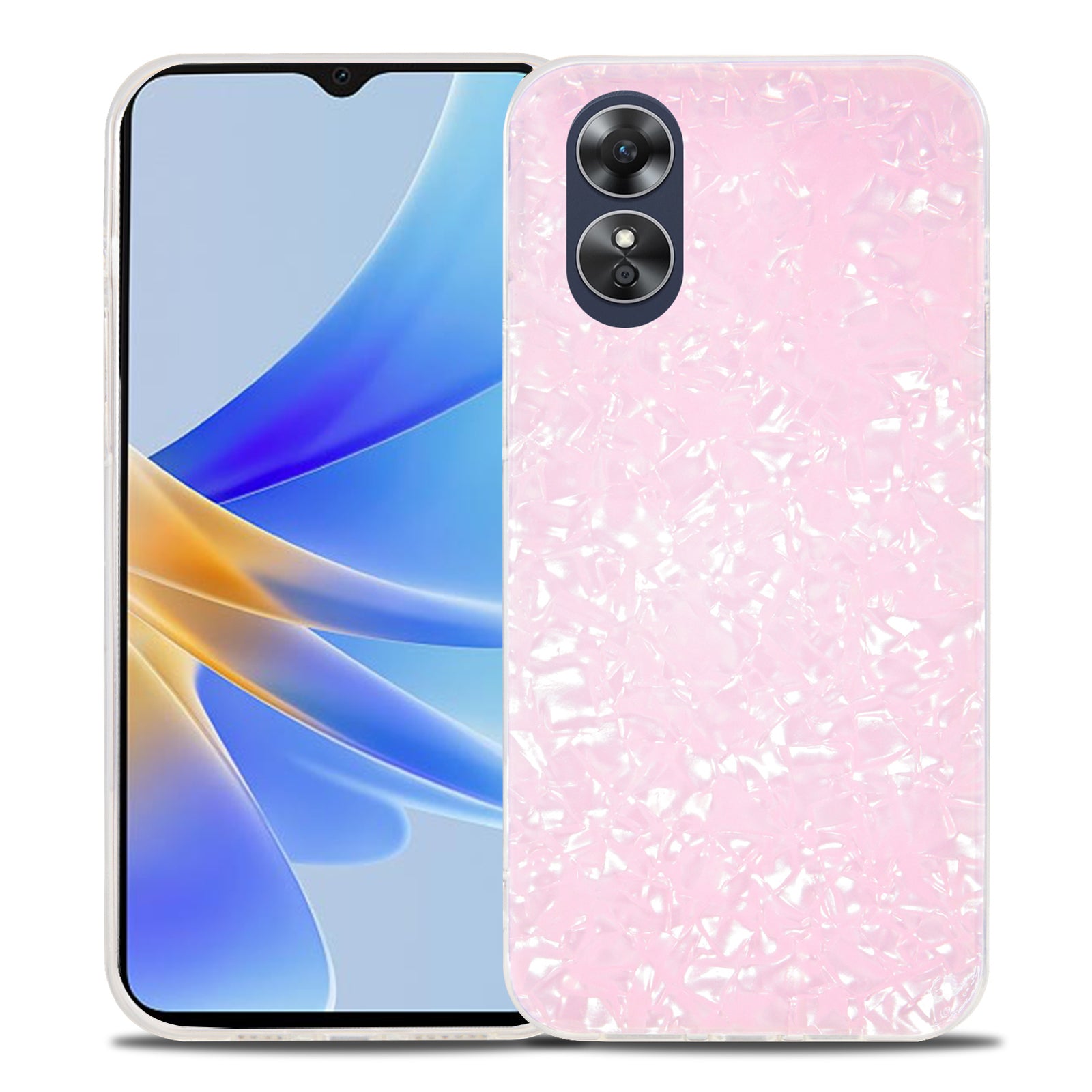 IPAKY For Oppo A17 4G Drop Resistant Phone Case IMD Acrylic TPU Back Protector Cover