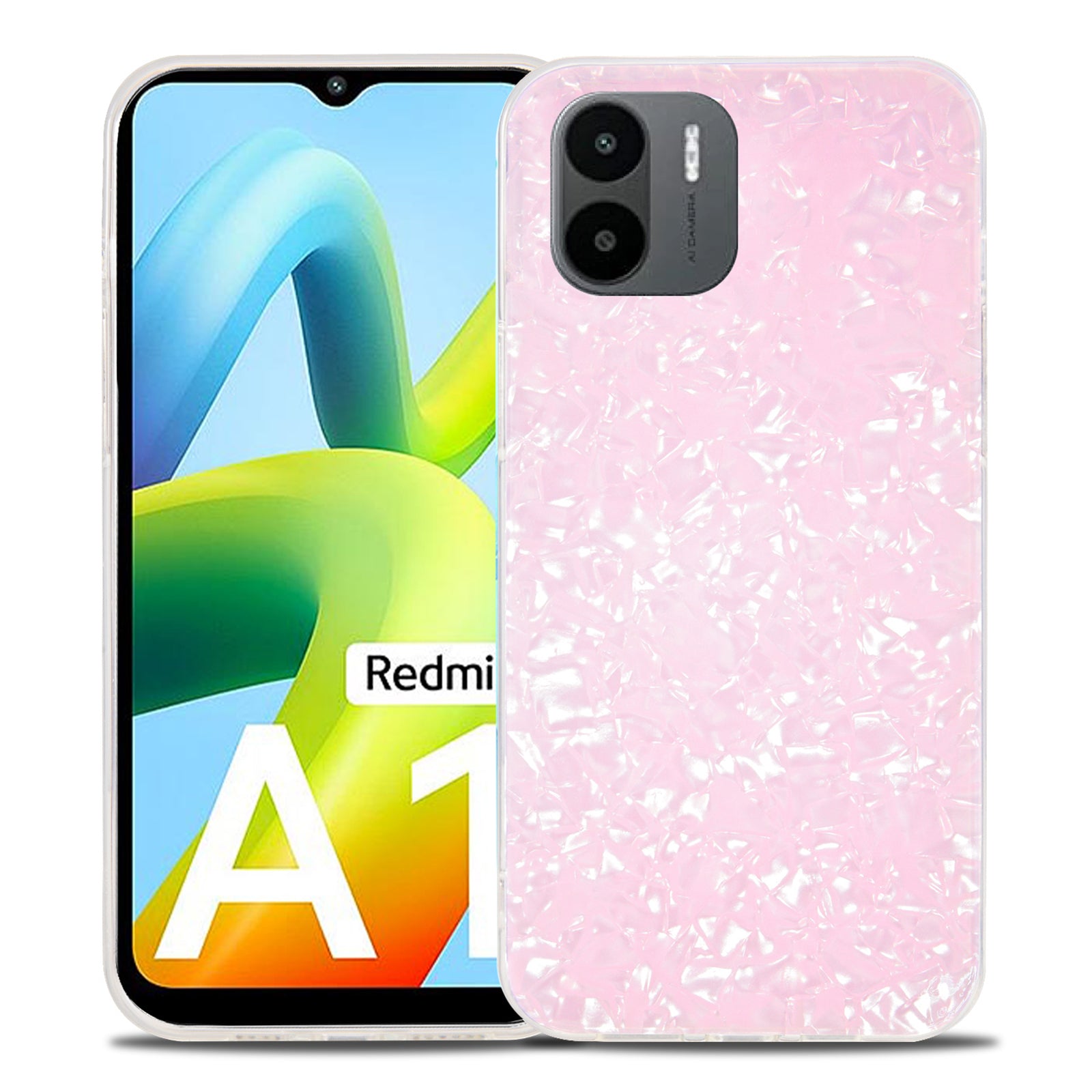 IPAKY For Xiaomi Redmi A1 4G A2 4G Phone Case Fall Proof IMD Acrylic TPU Back Protector Cover