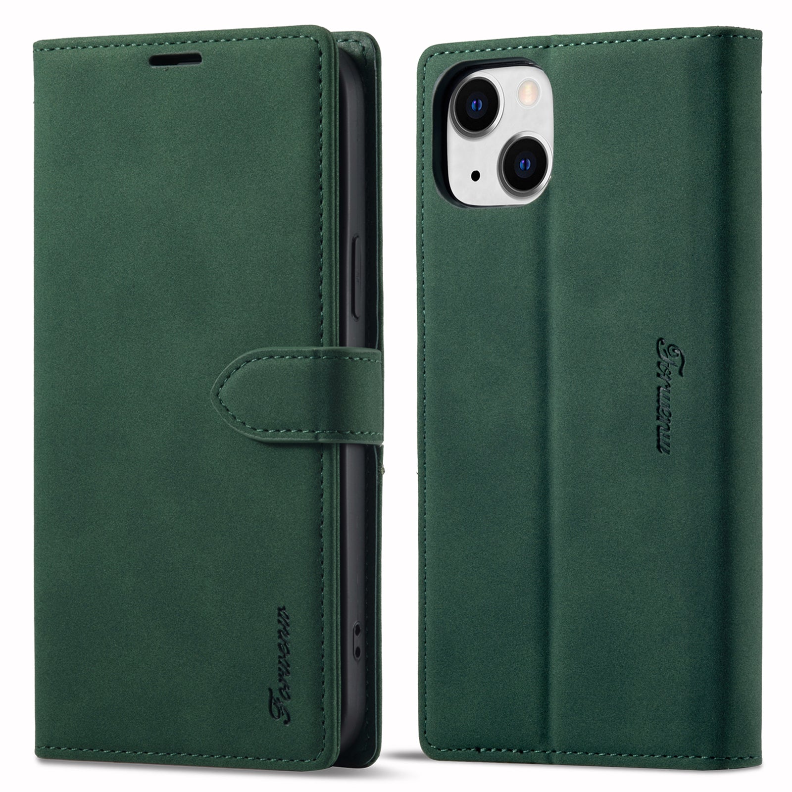 FORWENW Cell Phone Cover for iPhone 14 F1 Series Shockproof PU Leather Phone Case Wallet Stand