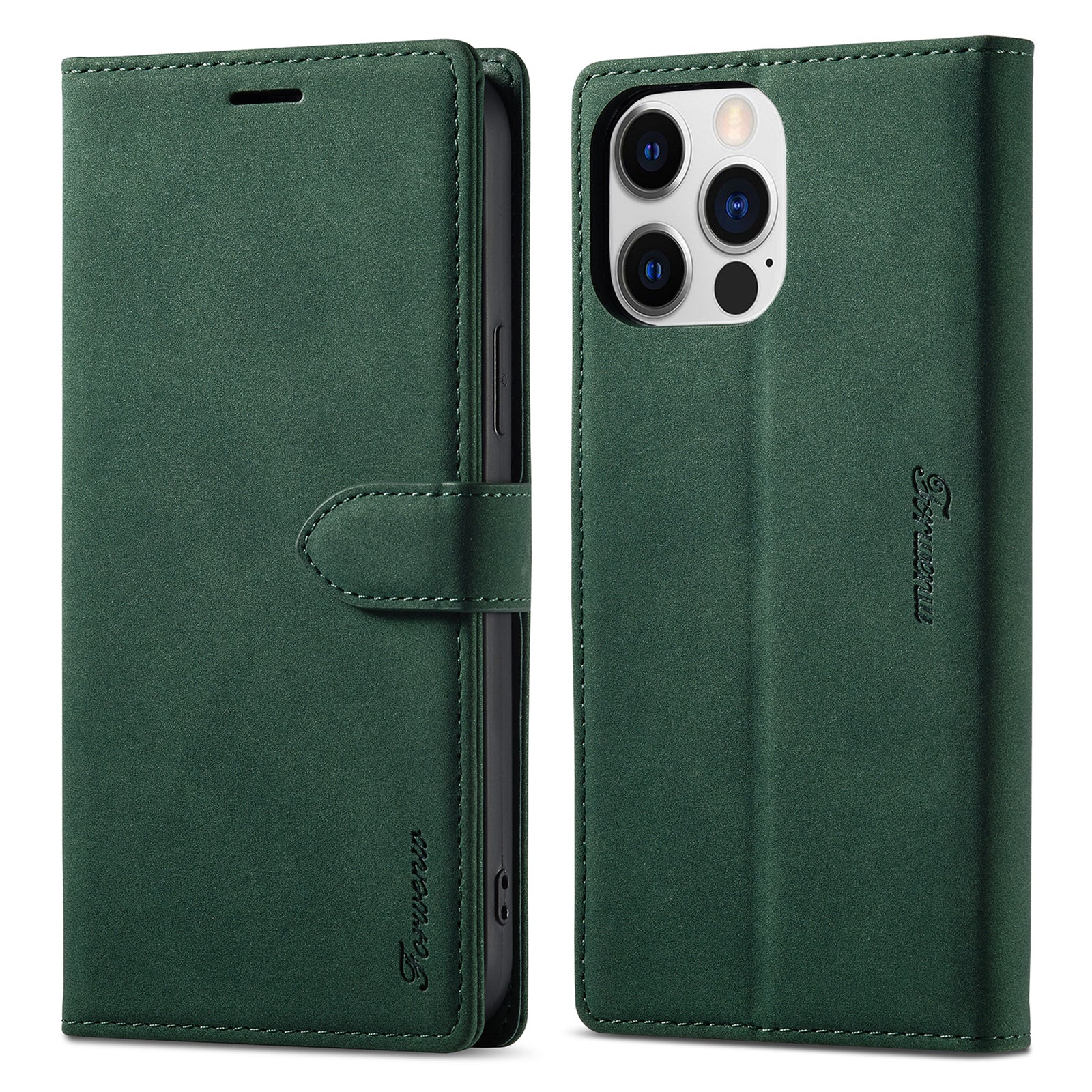 FORWENW F1 Series for iPhone 14 Pro Max PU Leather Phone Wallet Case Stand Protective Phone Cover