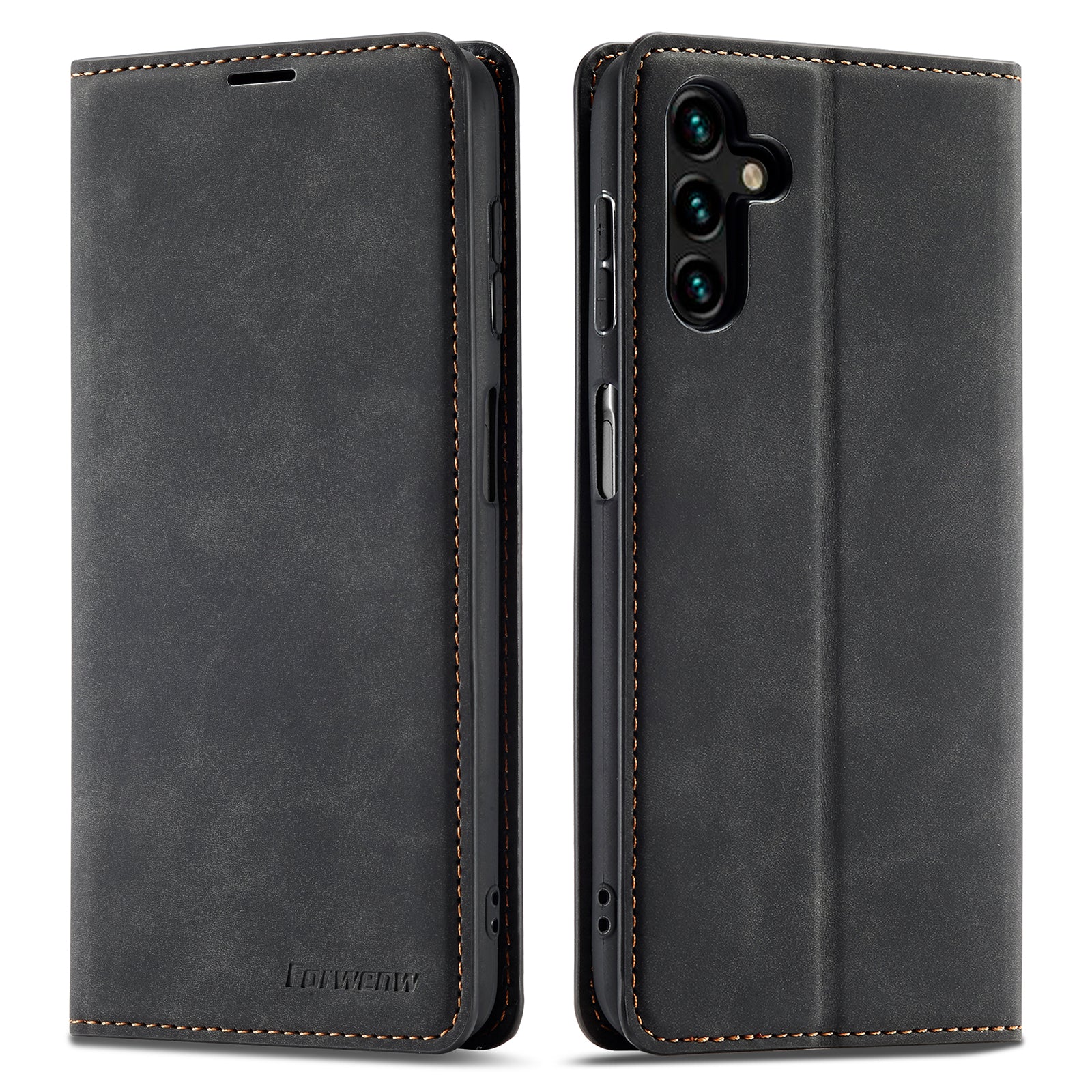 FORWENW for Samsung Galaxy A14 5G Skin-touch Shockproof Phone Cover Stand Fantasy Series Flip Leather Wallet Case