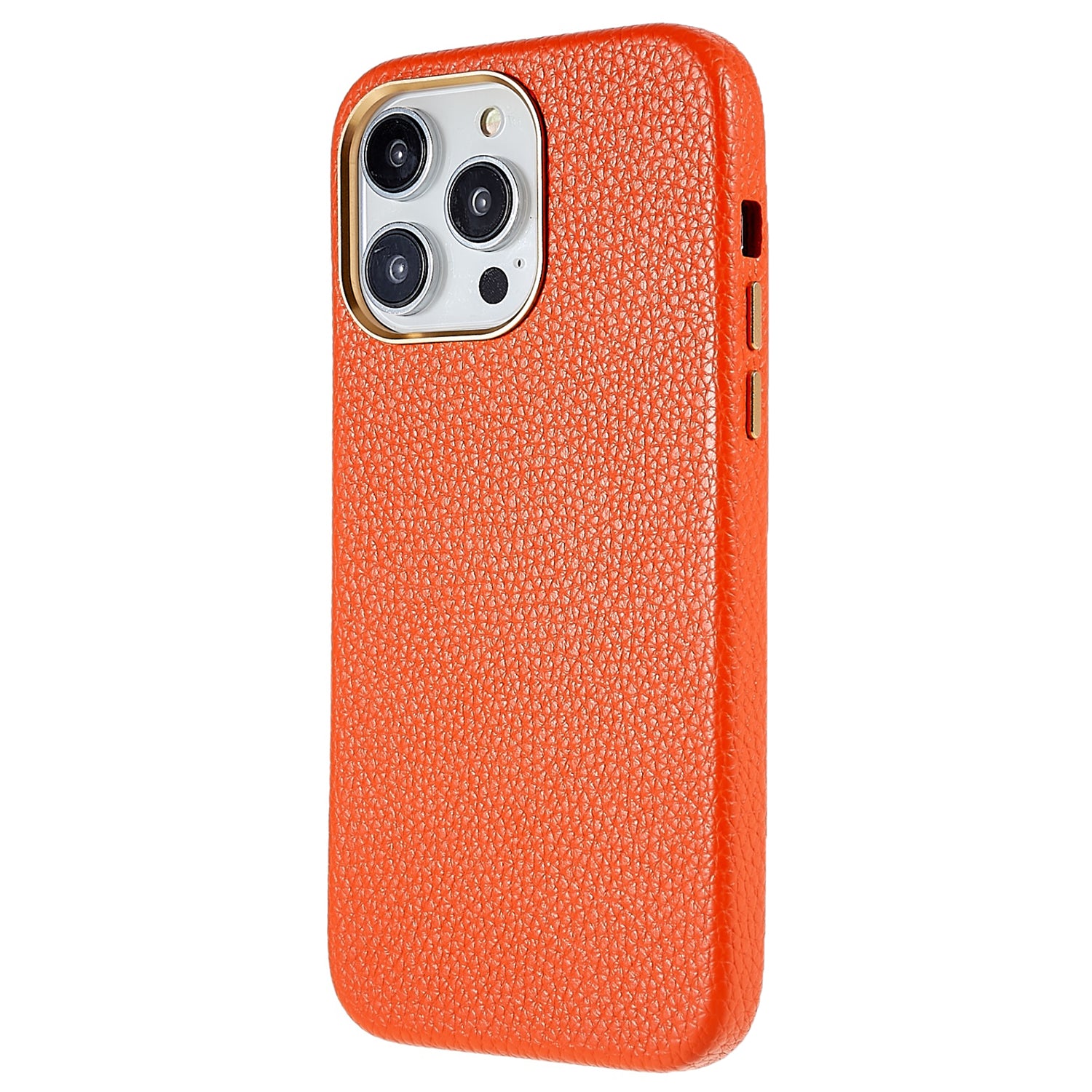 Phone Case for iPhone 14 Pro PU Leather + PC Litchi Texture Protective Cover - White