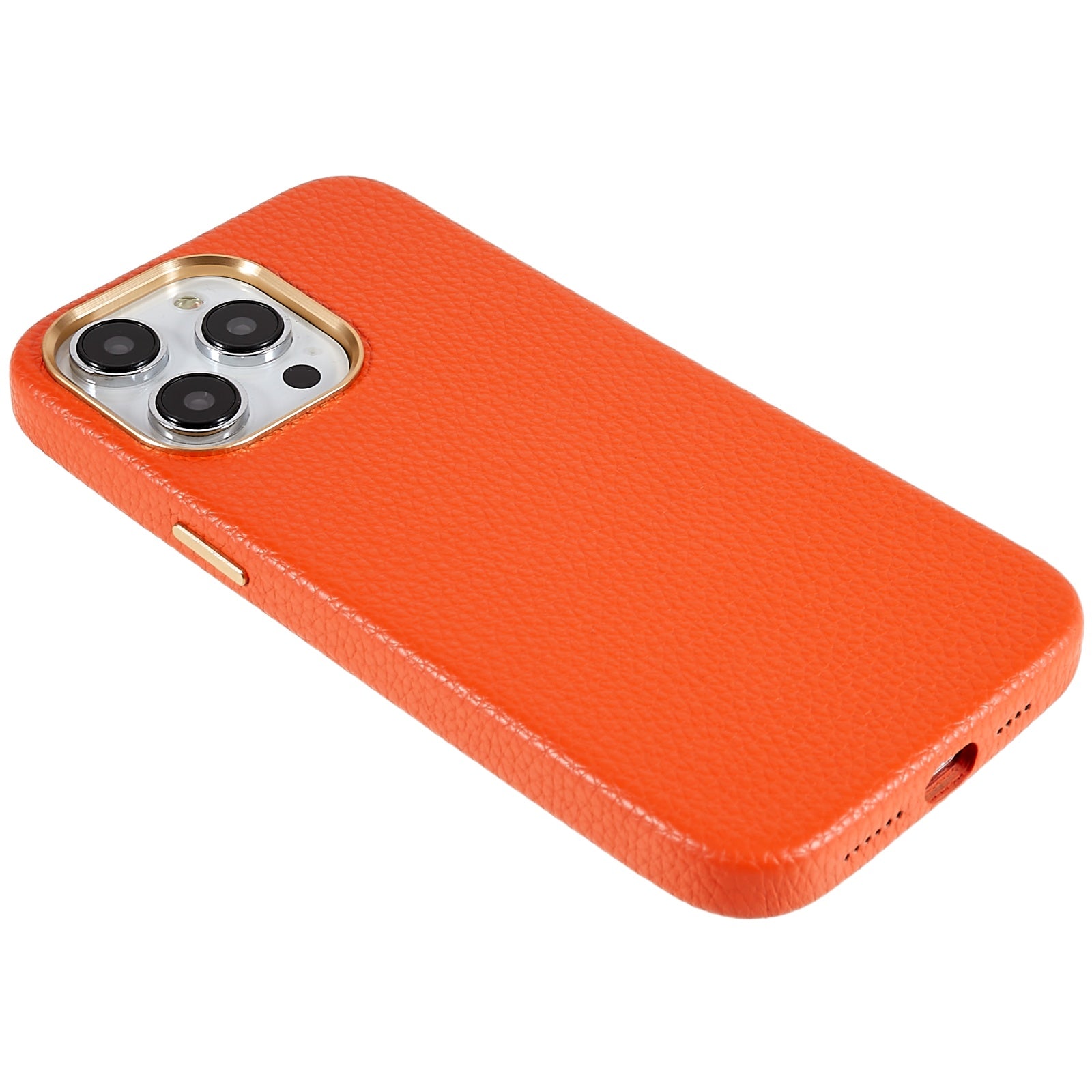 For iPhone 14 Pro Max PU Leather PC Phone Cover Litchi Texture Anti-Scratch Phone Case