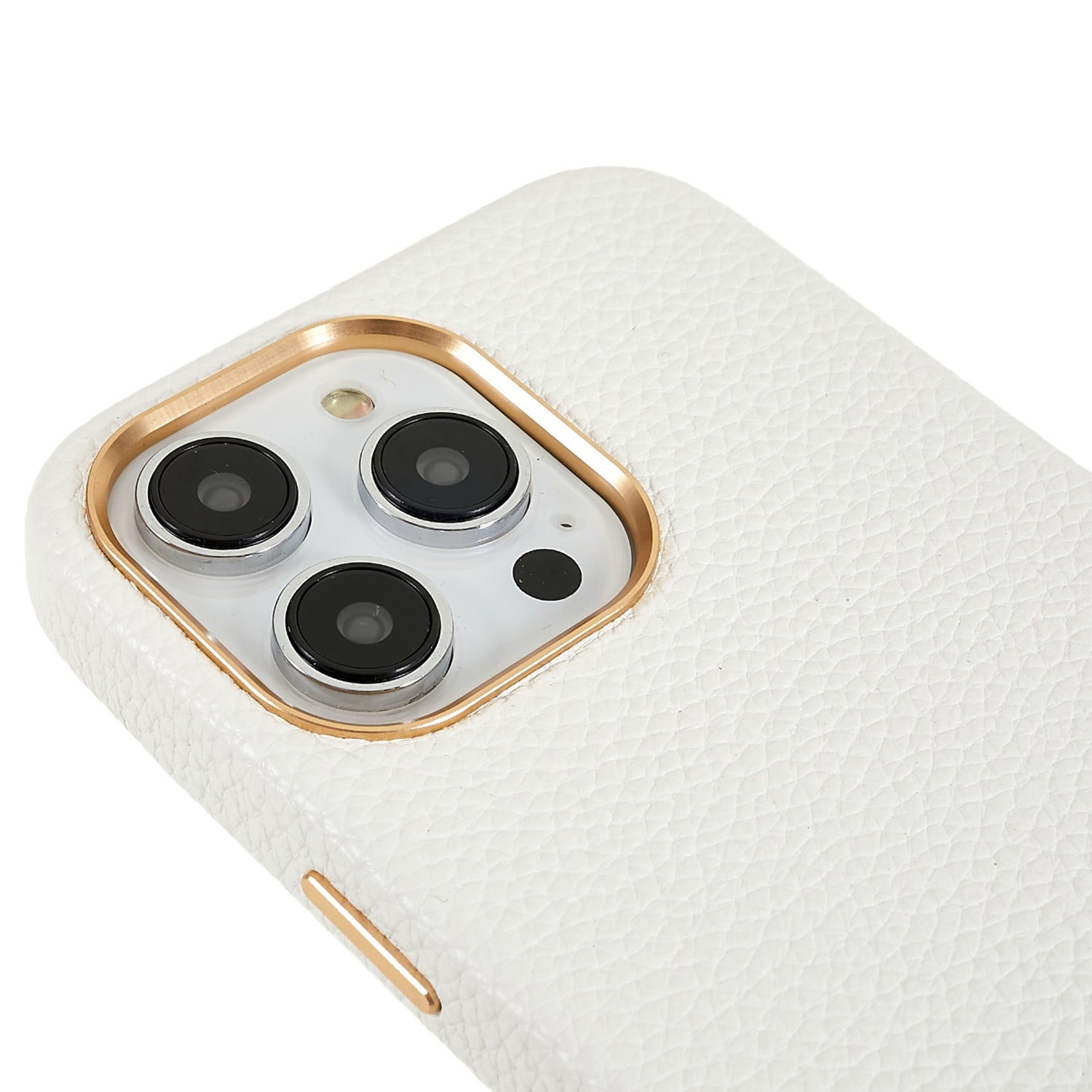 For iPhone 14 Pro Max PU Leather PC Phone Cover Litchi Texture Anti-Scratch Phone Case