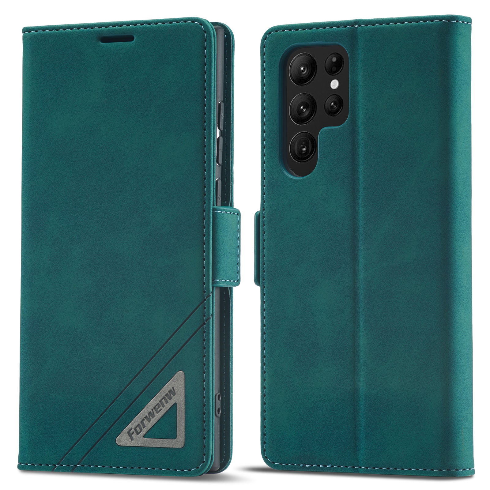 FORWENW F3-Series For Samsung Galaxy S23 Ultra Flip Leather Phone Wallet Case Shockproof Phone Cover Stand