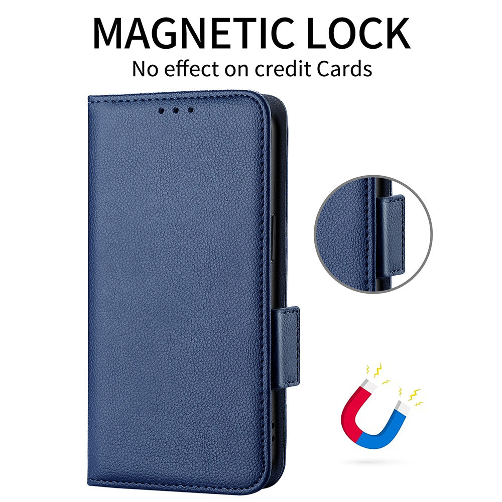 Leather Cell Phone Cover For Honor X7a 5G Play7T 5G Wallet Stand Litchi Texture Shockproof Flip Phone Case