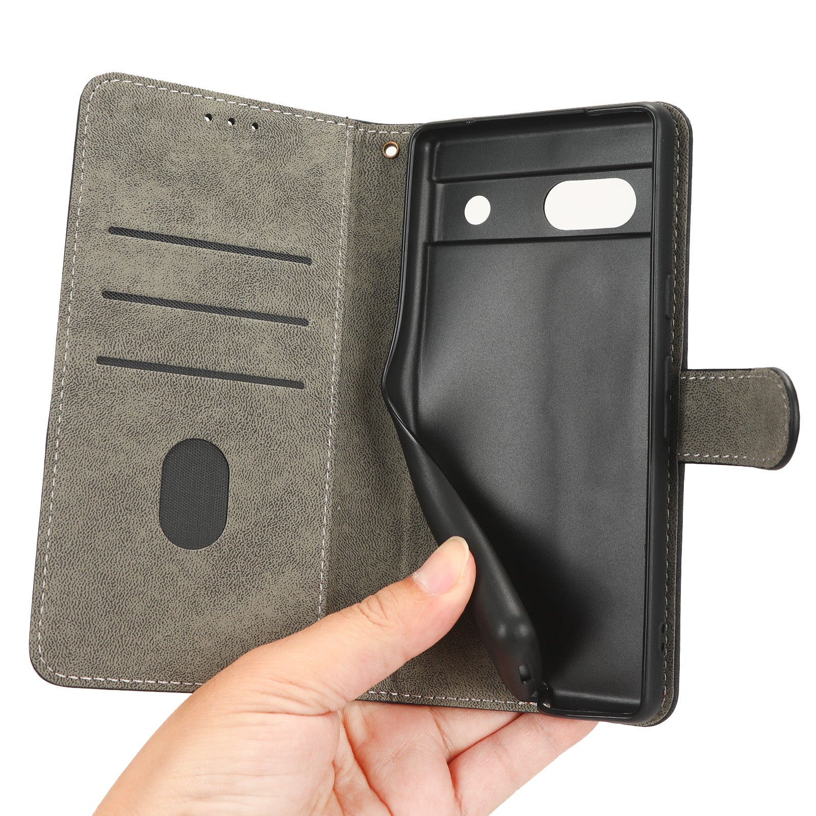 For Google Pixel 7a PU Leather Flip Folio Case Wallet RFID Blocking Protection Stand Phone Cover