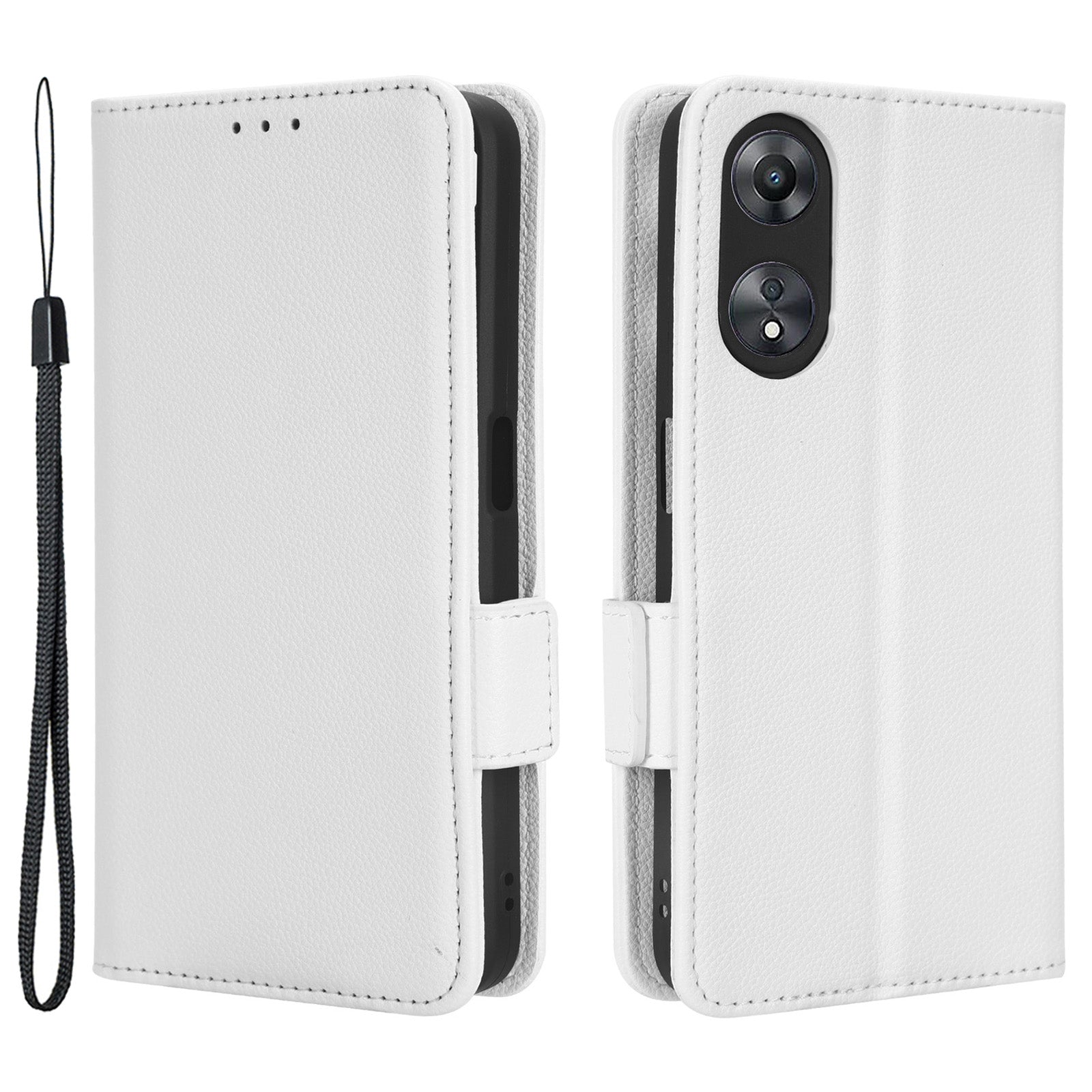 For Oppo A58 5G A58x 5G A78 5G Phone Wallet Case Litchi Texture Stand PU Leather Phone Cover