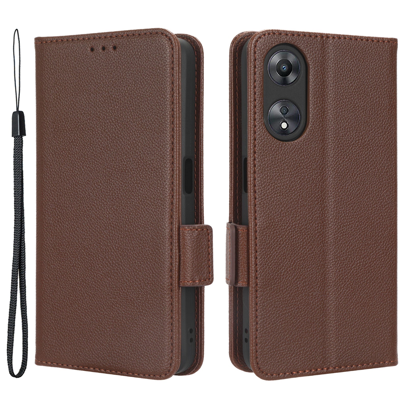 For Oppo A58 5G A58x 5G A78 5G Phone Wallet Case Litchi Texture Stand PU Leather Phone Cover