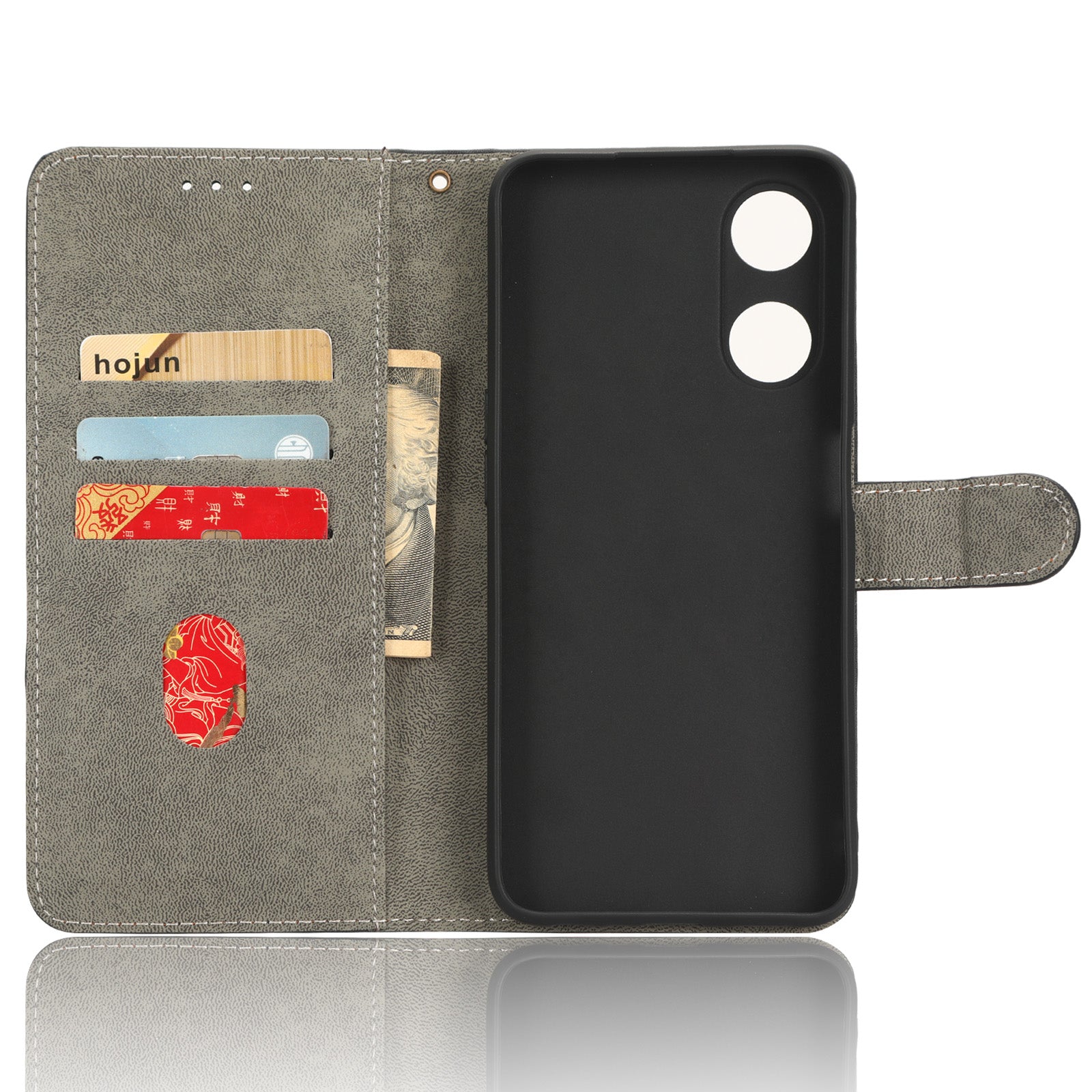 For Oppo A58 5G A58x 5G A78 5G PU Leather Flip Cover RFID Blocking Wallet Stand Magnetic Closure Phone Case