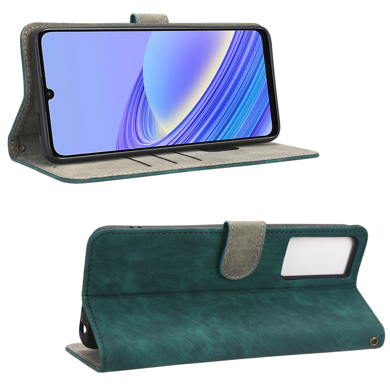 PU Leather Phone Case for TCL 40 SE RFID Blocking Wallet Phone Stand Cover