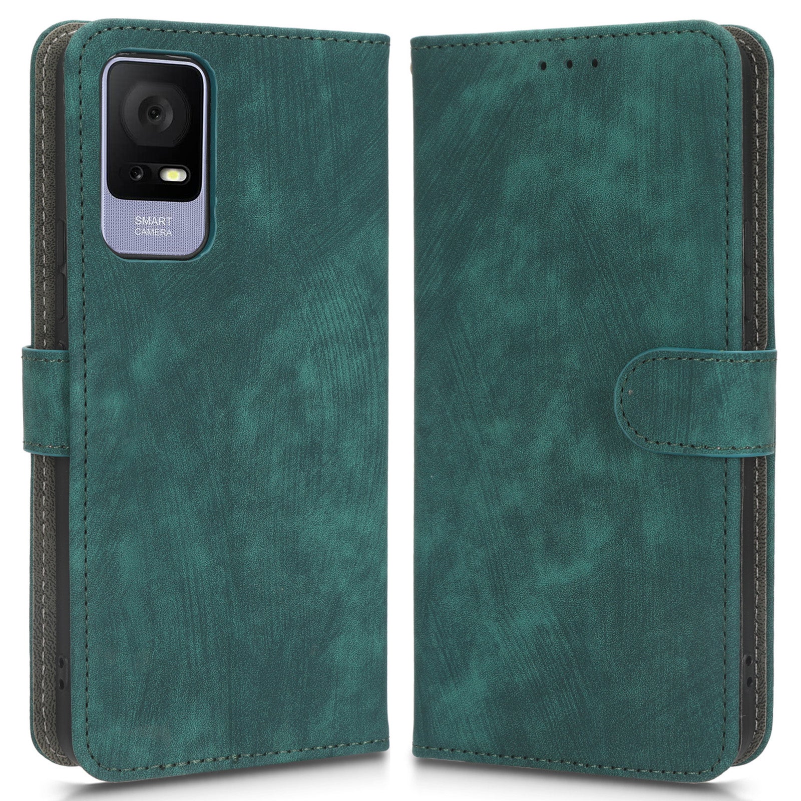 For TCL 405 T506D 406 408 Phone Leather Case RFID Blocking Stand Wallet Cell Phone Cover