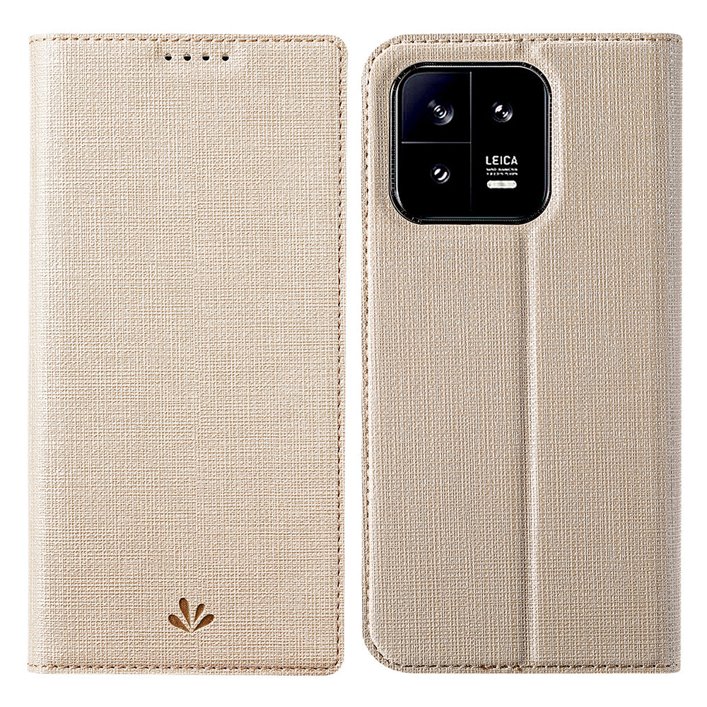 VILI DMX Series Phone Leather Case for Xiaomi 13 5G Card Holder Stand Cell Phone Cover