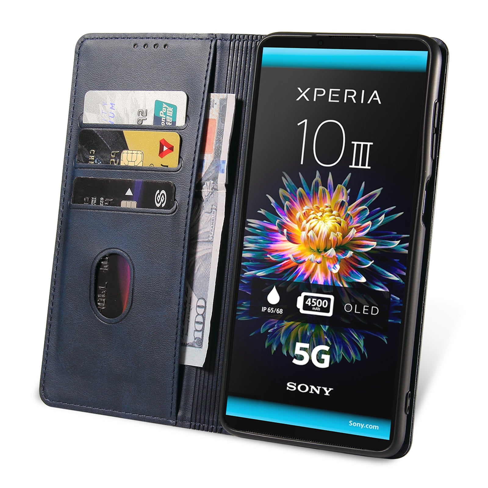 For Sony Xperia 10 III 5G Xperia 10 III Lite PU Leather Business Phone Case Wallet Stand Magnetic Absorption Flip Cover