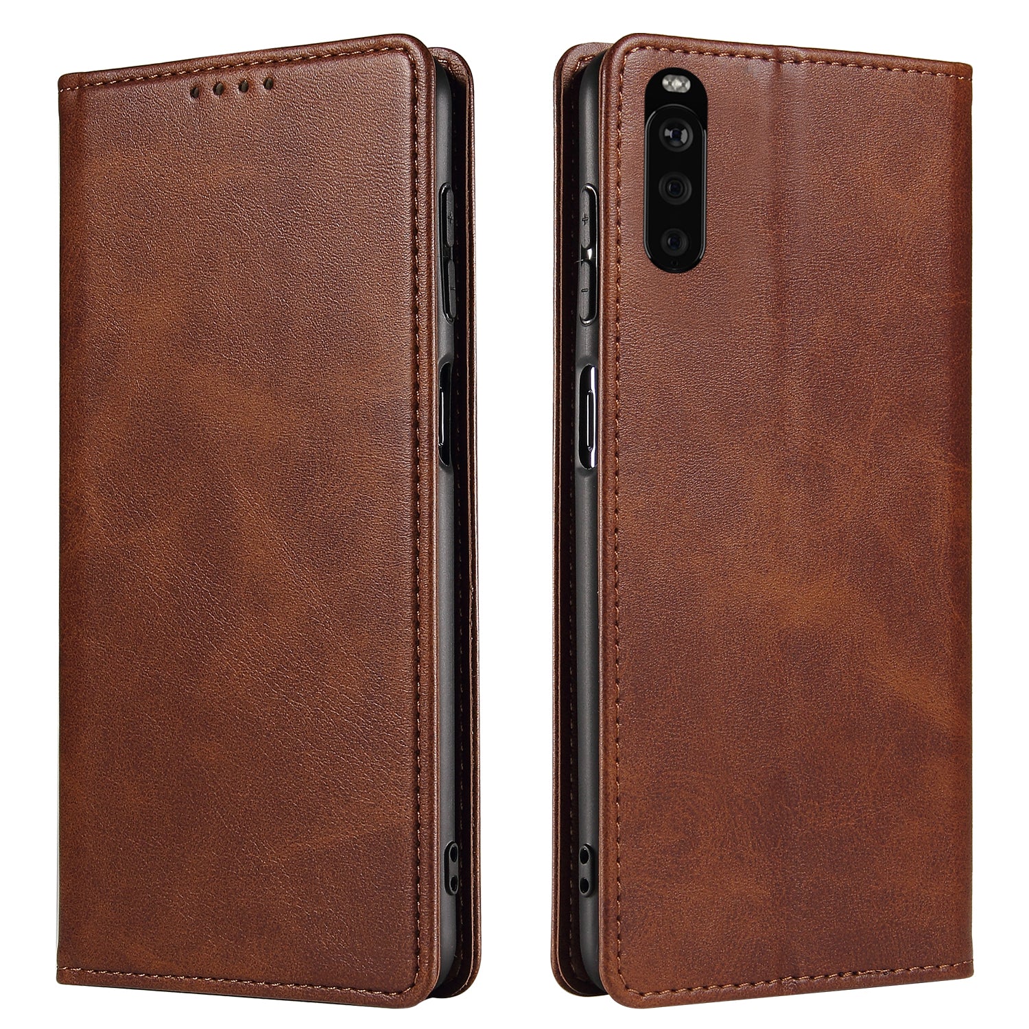 For Sony Xperia 10 III 5G Xperia 10 III Lite PU Leather Business Phone Case Wallet Stand Magnetic Absorption Flip Cover