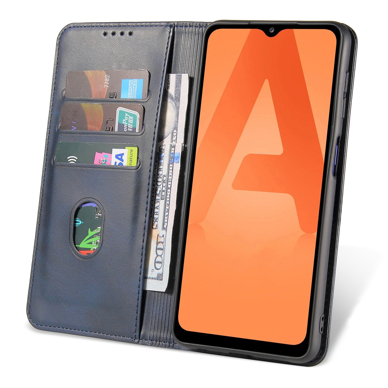 PU Leather Phone Case for Samsung Galaxy A13 4G 5G Stand Magnetic Auto-absorbed Business Phone Cover with Wallet