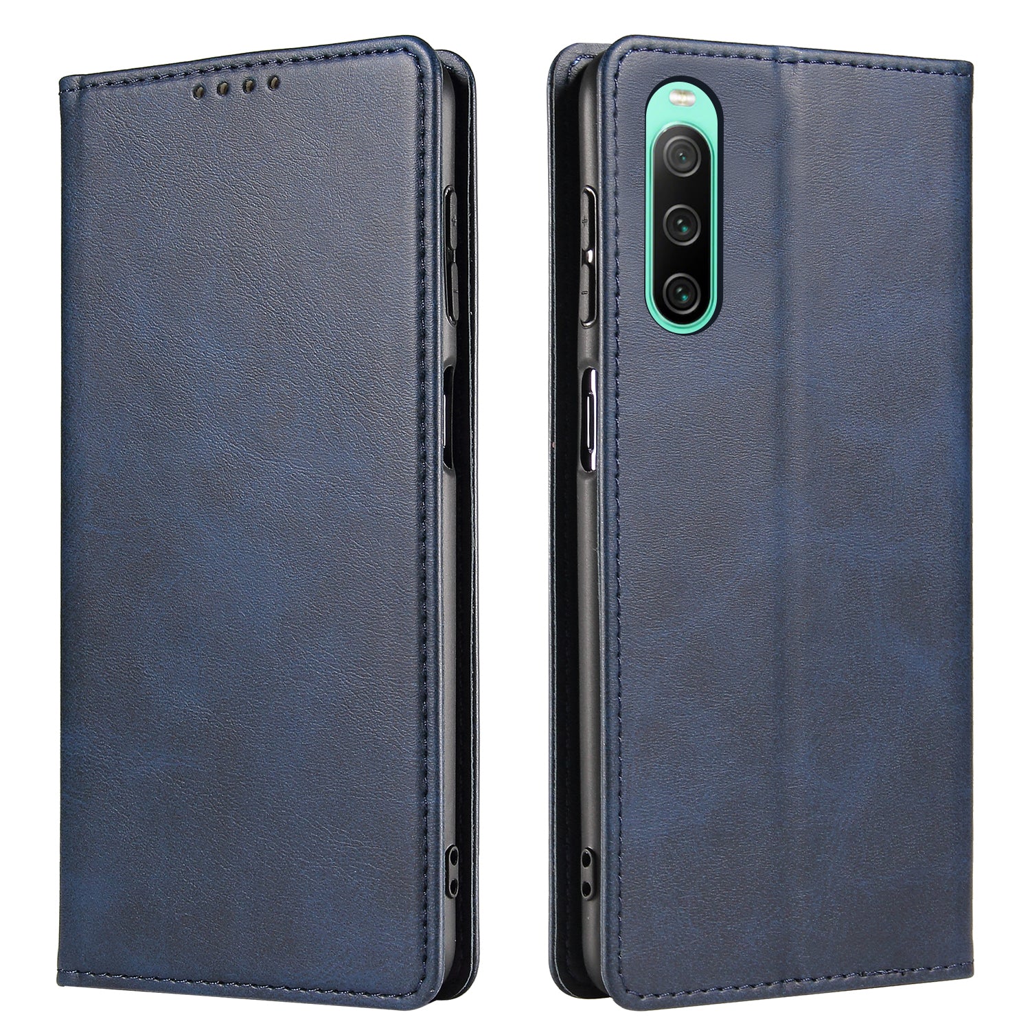 Anti-drop Phone Case For Sony Xperia 10 IV 5G Business Style PU Leather Flip Phone Wallet Cover Stand