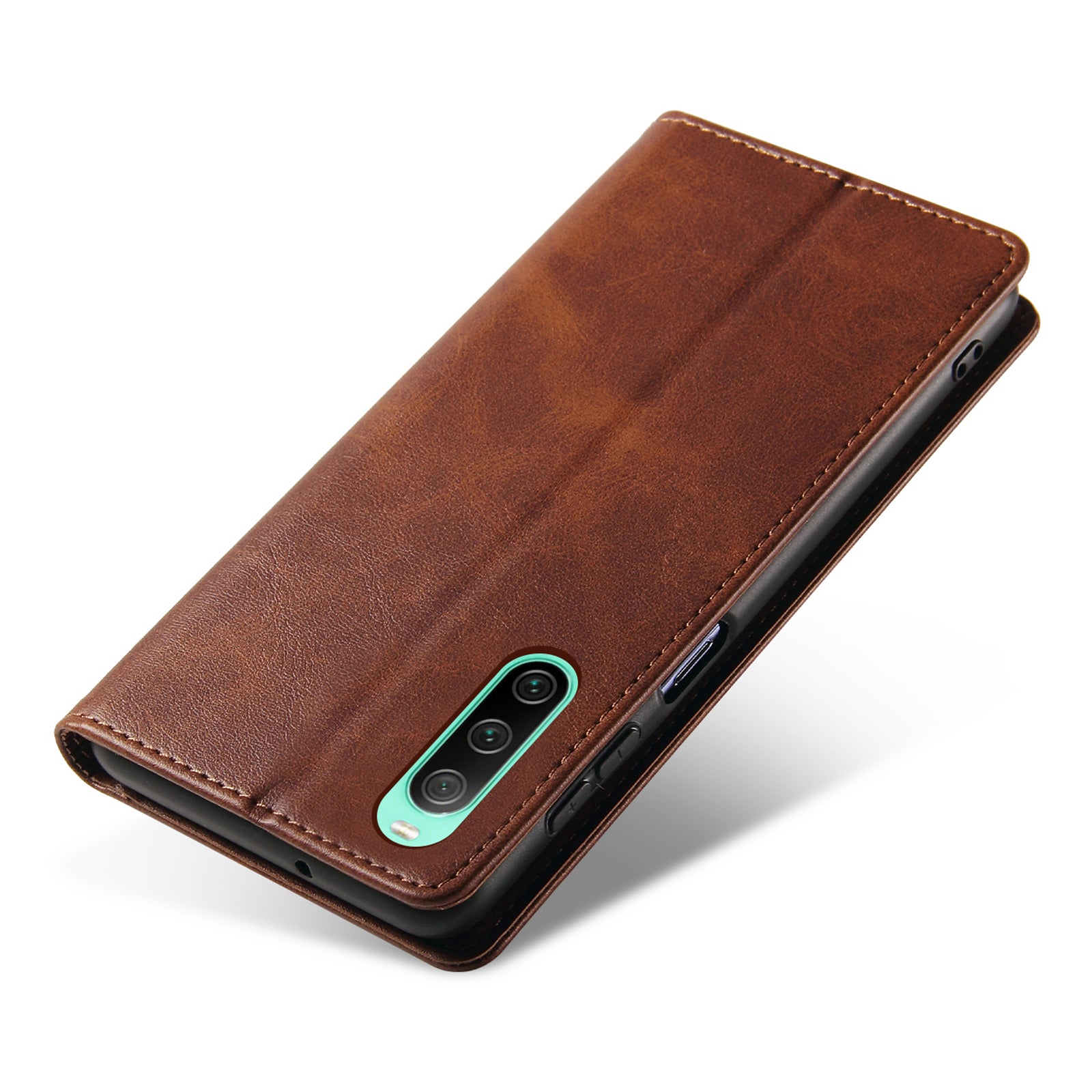 Anti-drop Phone Case For Sony Xperia 10 IV 5G Business Style PU Leather Flip Phone Wallet Cover Stand