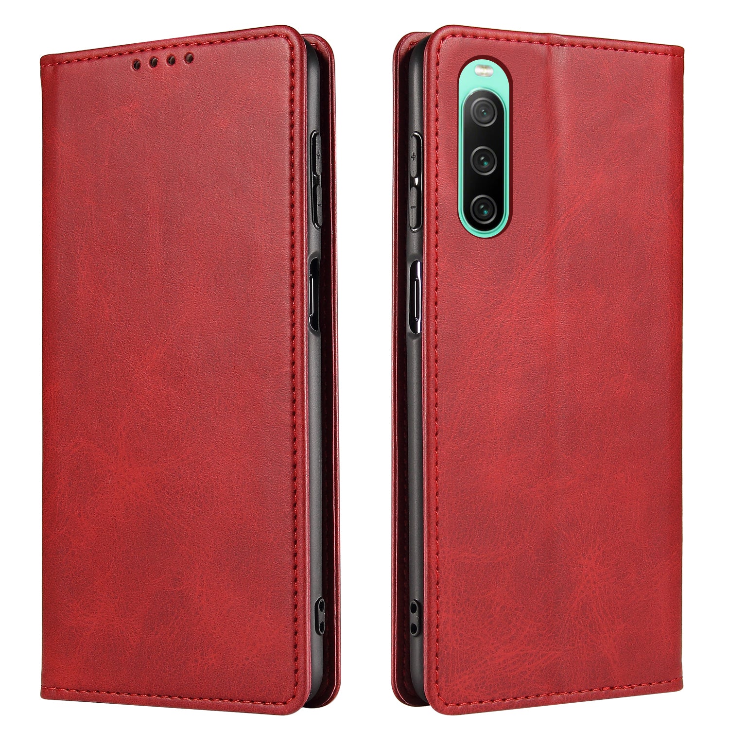 Anti-drop Phone Case For Sony Xperia 10 IV 5G Business Style PU Leather Flip Phone Wallet Cover Stand