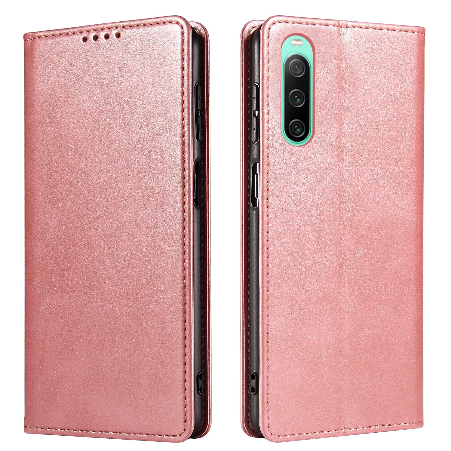 Anti-drop Phone Case For Sony Xperia 10 IV 5G Business Style PU Leather Flip Phone Wallet Cover Stand