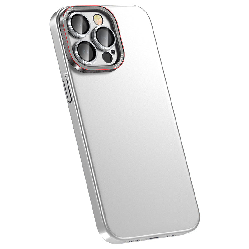 Matte Phone Case for iPhone 14 Pro , Hard PC Sturdy Shockproof Phone Cover with Camera Lens Protector - Blue-Gray