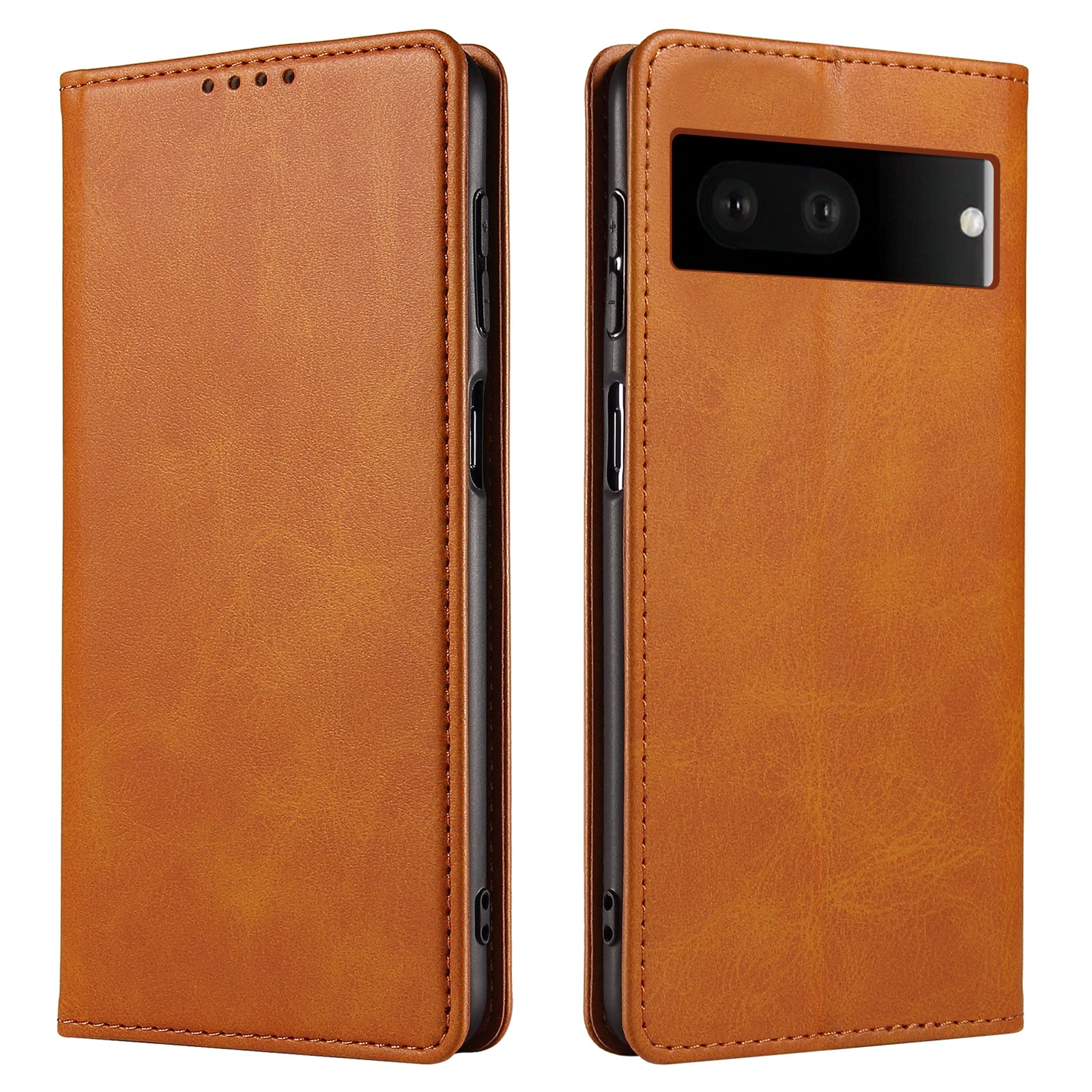 For Google Pixel 7 5G Drop-proof Leather Phone Case Wallet Stand Calf Texture Magnetic Mobile Phone Cover