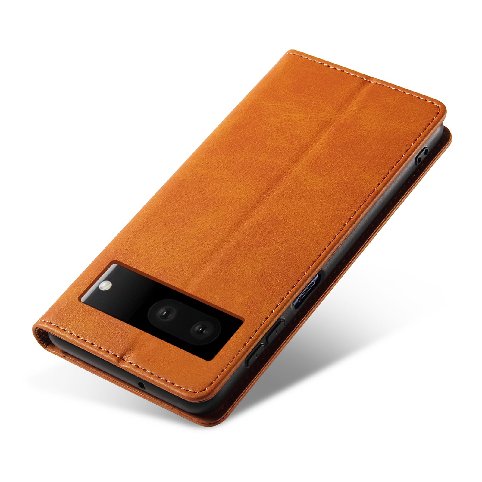 For Google Pixel 7 5G Drop-proof Leather Phone Case Wallet Stand Calf Texture Magnetic Mobile Phone Cover