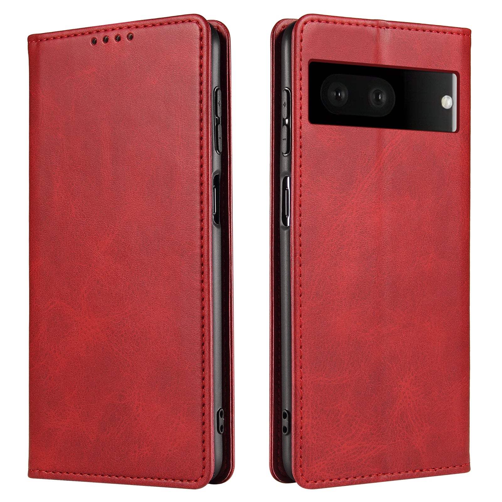 For Google Pixel 7 5G Drop-proof Leather Phone Case Wallet Stand Calf Texture Magnetic Mobile Phone Cover