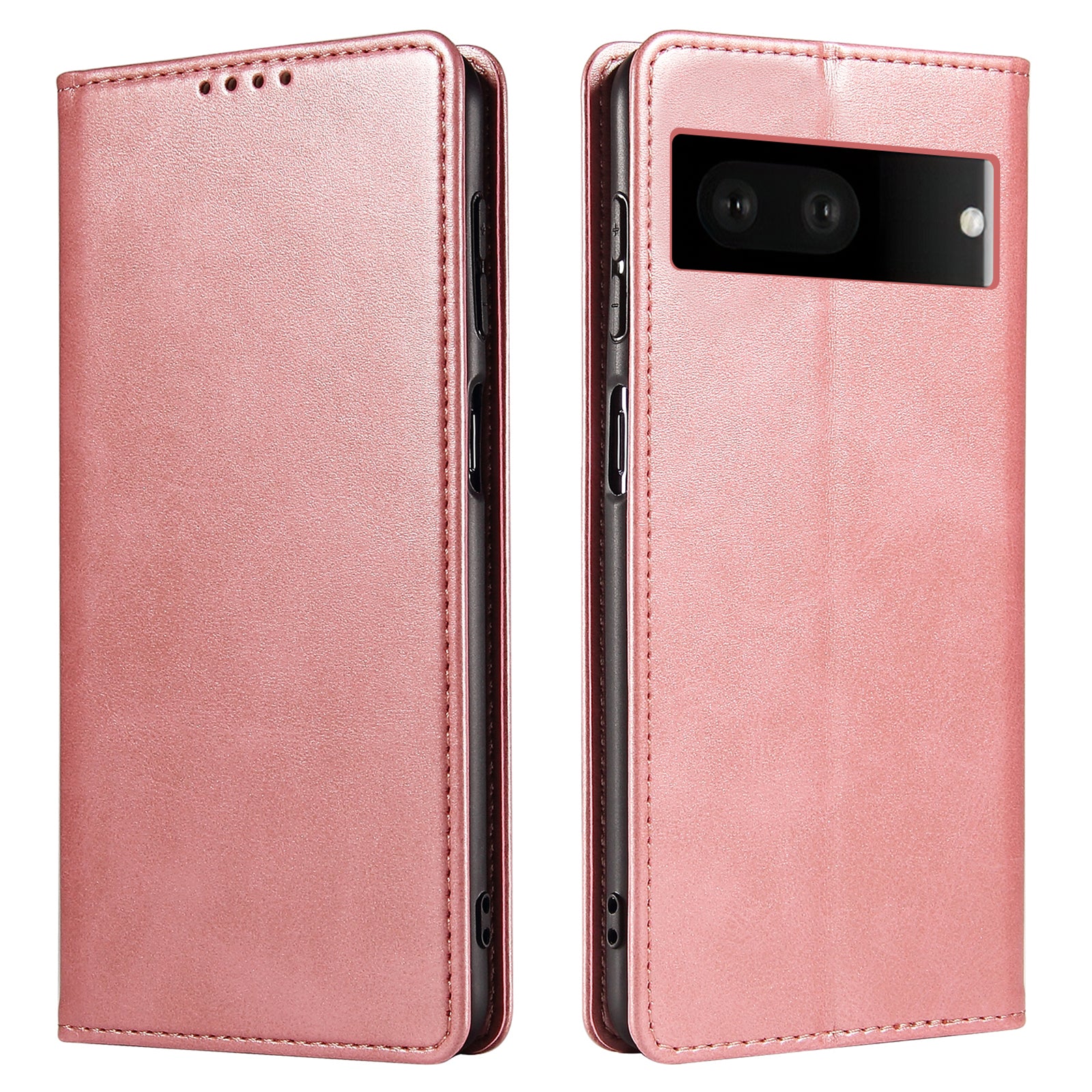 For Google Pixel 7 5G Drop-proof Leather Phone Case Wallet Stand Calf Texture Magnetic Mobile Phone Cover