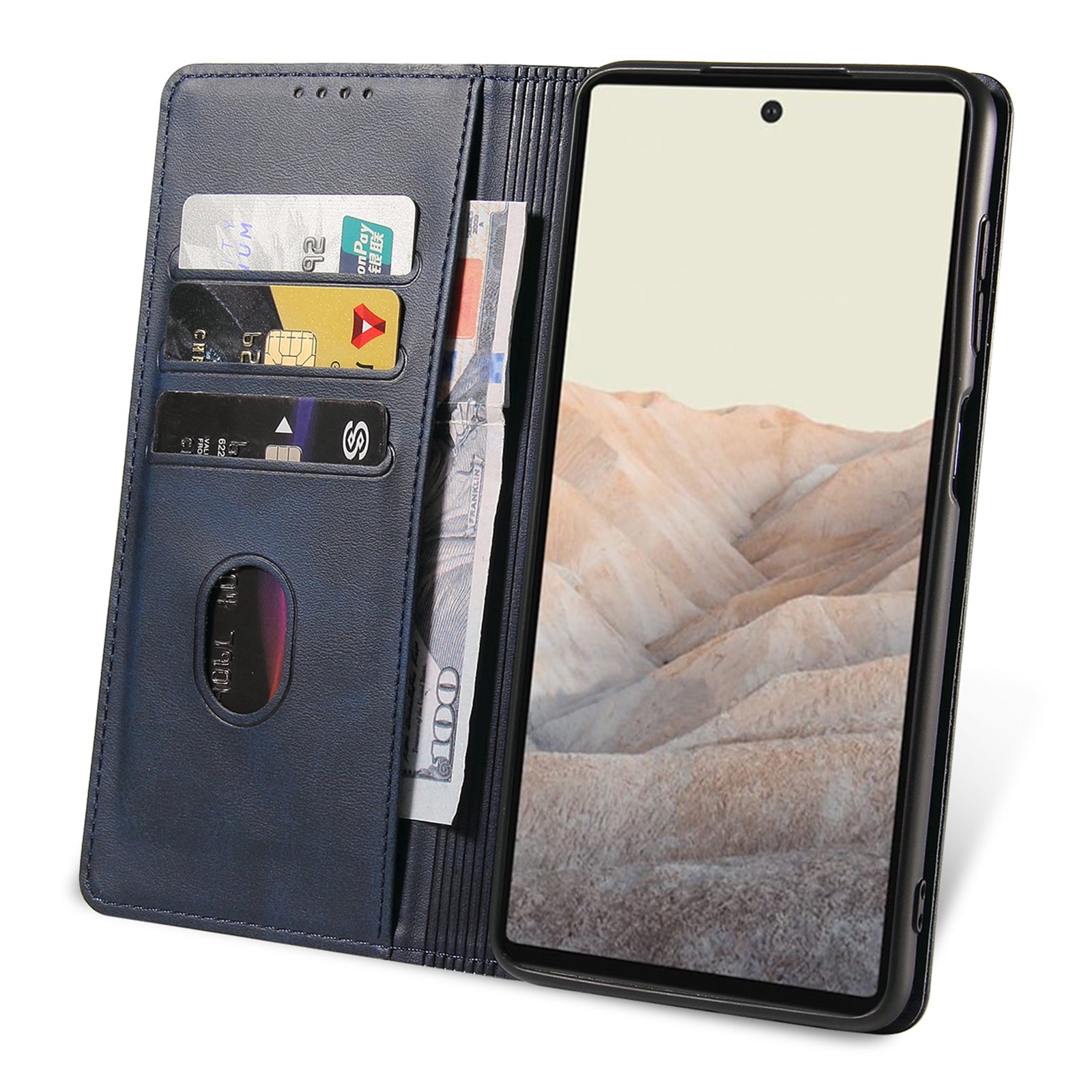 Shockproof Mobile Phone Case For Google Pixel 6 Pro 5G PU Leather Business Style Anti-scratch Phone Cover with Wallet Stand
