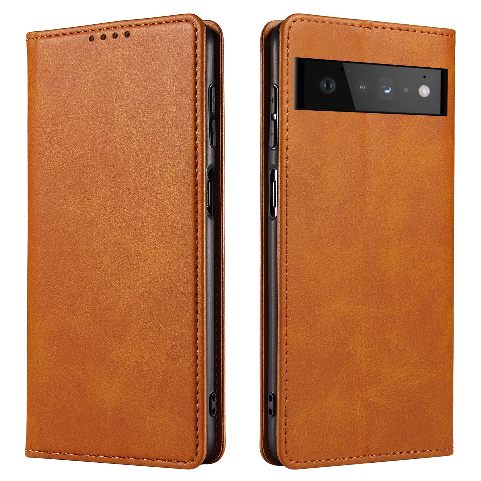 Shockproof Mobile Phone Case For Google Pixel 6 Pro 5G PU Leather Business Style Anti-scratch Phone Cover with Wallet Stand
