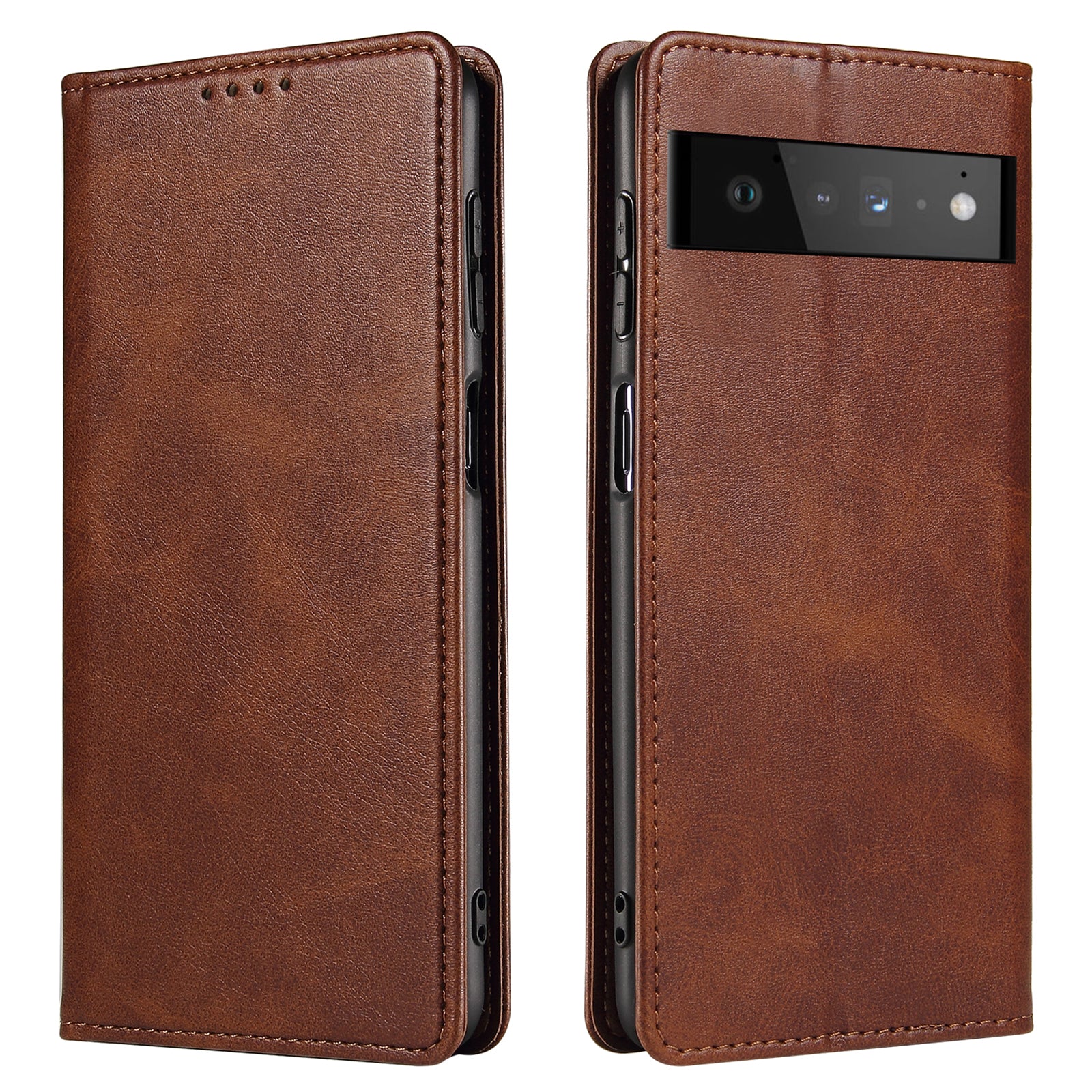 Shockproof Mobile Phone Case For Google Pixel 6 Pro 5G PU Leather Business Style Anti-scratch Phone Cover with Wallet Stand
