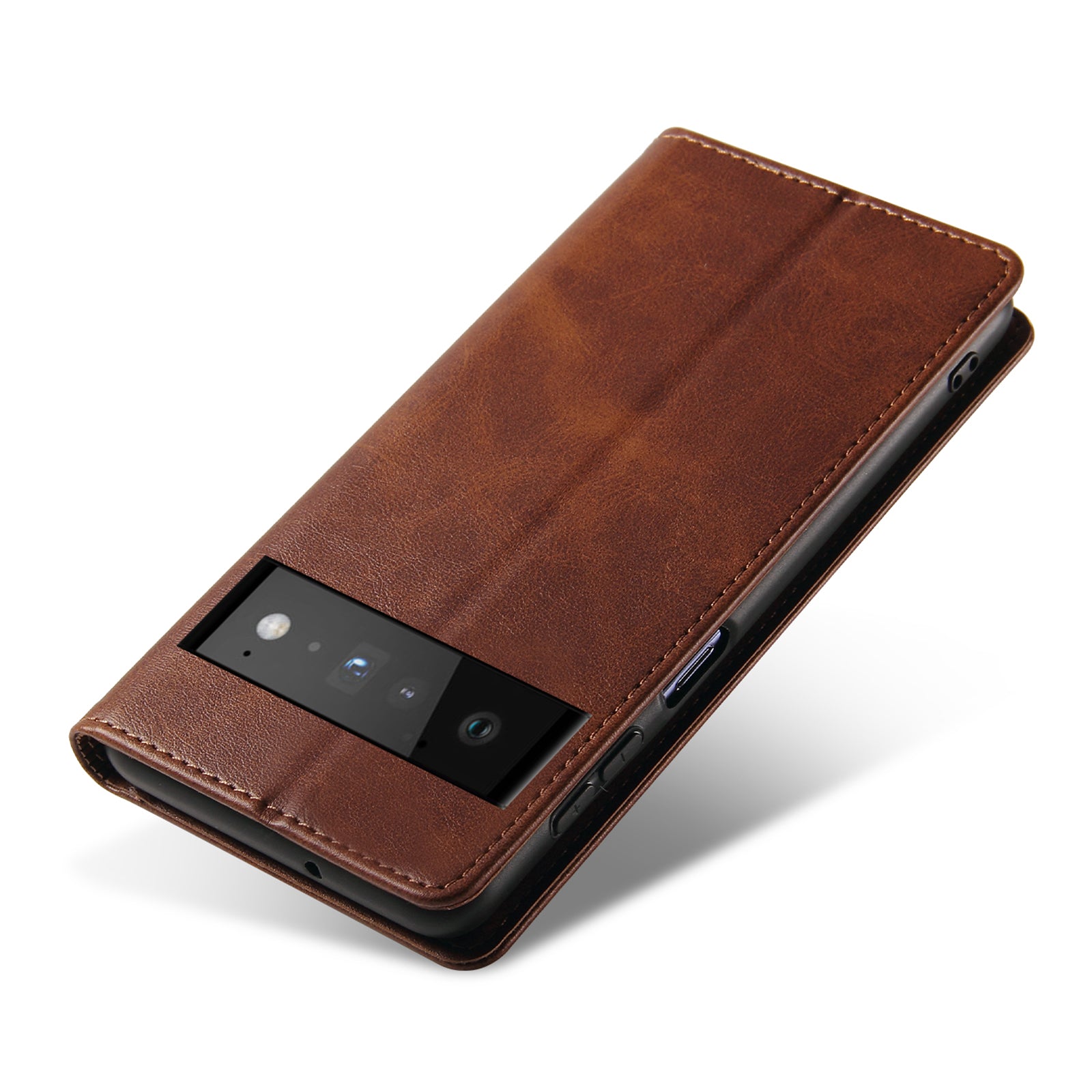 Shockproof Mobile Phone Case For Google Pixel 6 Pro 5G PU Leather Business Style Anti-scratch Phone Cover with Wallet Stand