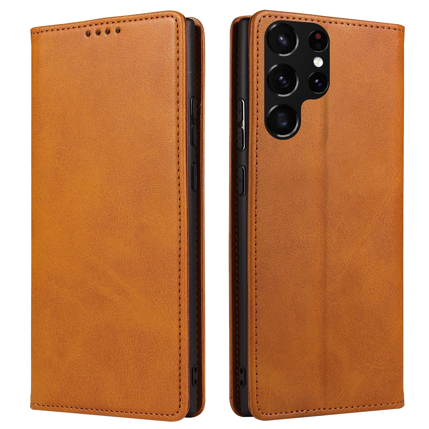 For Samsung Galaxy S21 Ultra 5G Phone Flip Leather Wallet Case Business Style Stand Mobile Phone Cover