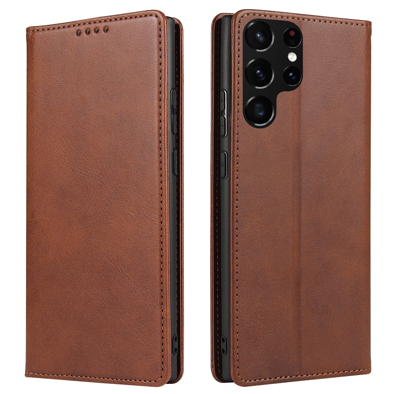 For Samsung Galaxy S21 Ultra 5G Phone Flip Leather Wallet Case Business Style Stand Mobile Phone Cover