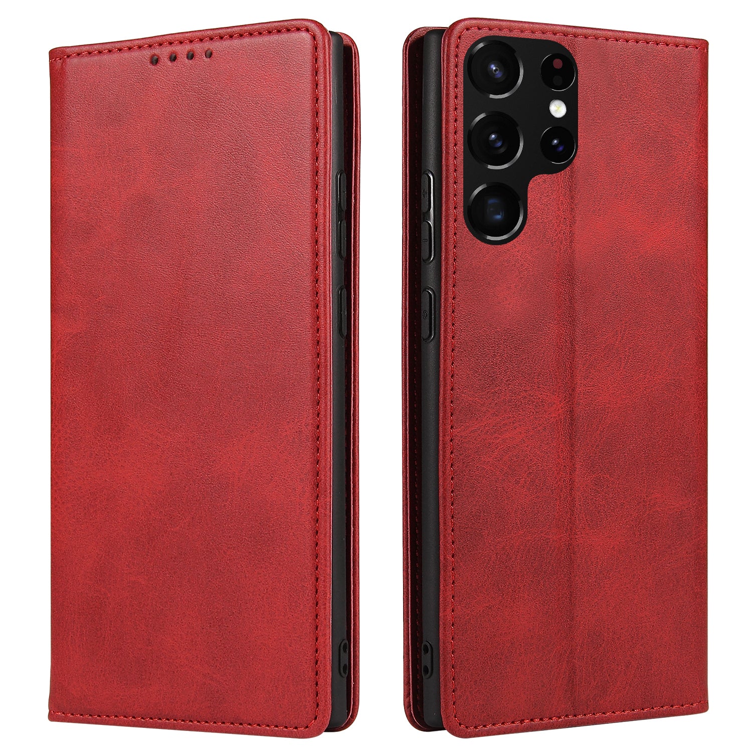 For Samsung Galaxy S21 Ultra 5G Phone Flip Leather Wallet Case Business Style Stand Mobile Phone Cover