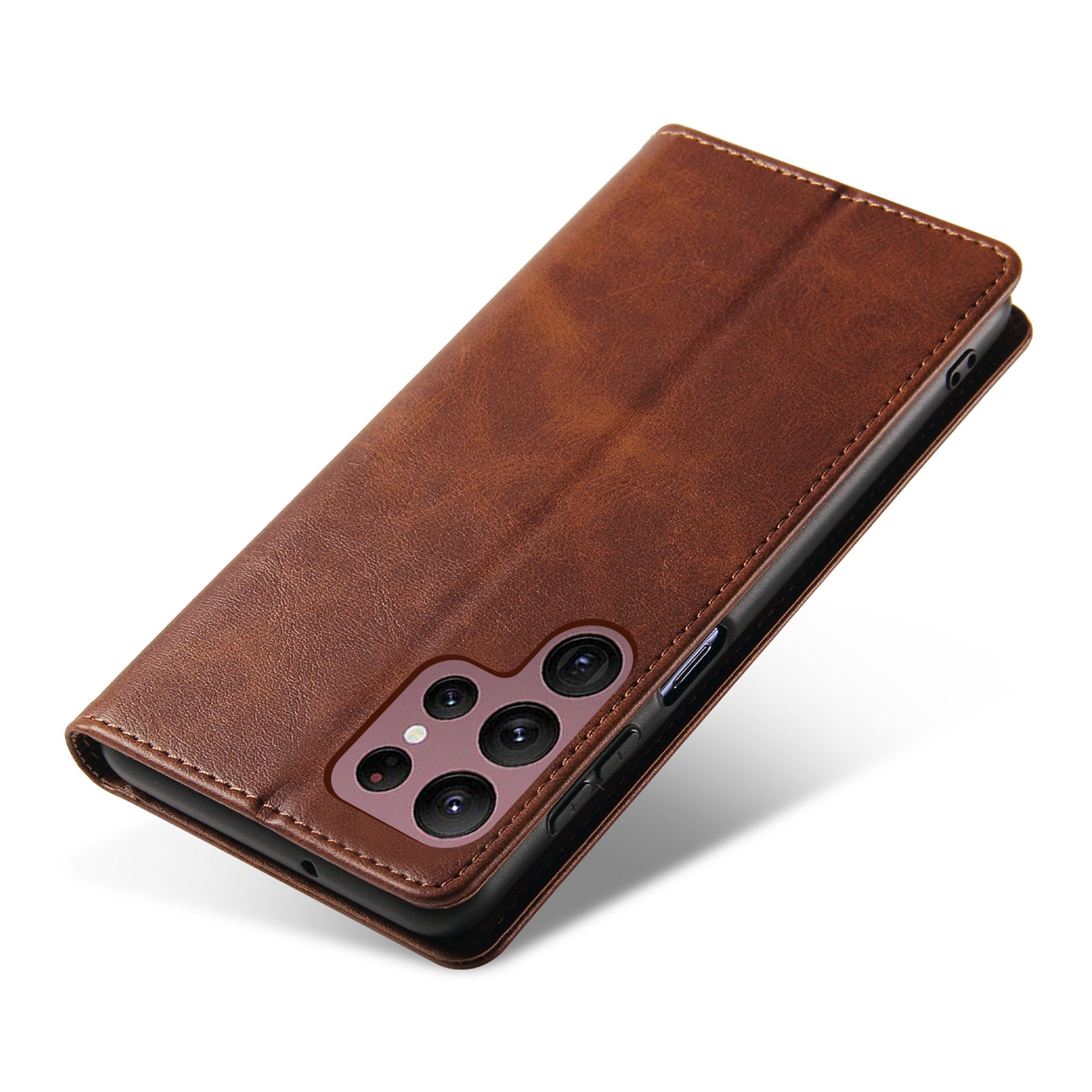 For Samsung Galaxy S23 Ultra PU Leather Wallet Phone Case Stand Business Style Full Protection Cell Phone Cover