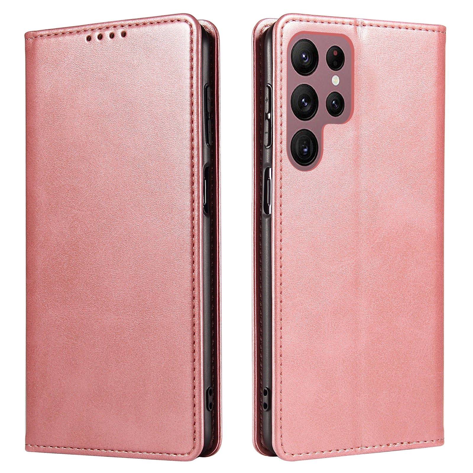 For Samsung Galaxy S23 Ultra PU Leather Wallet Phone Case Stand Business Style Full Protection Cell Phone Cover