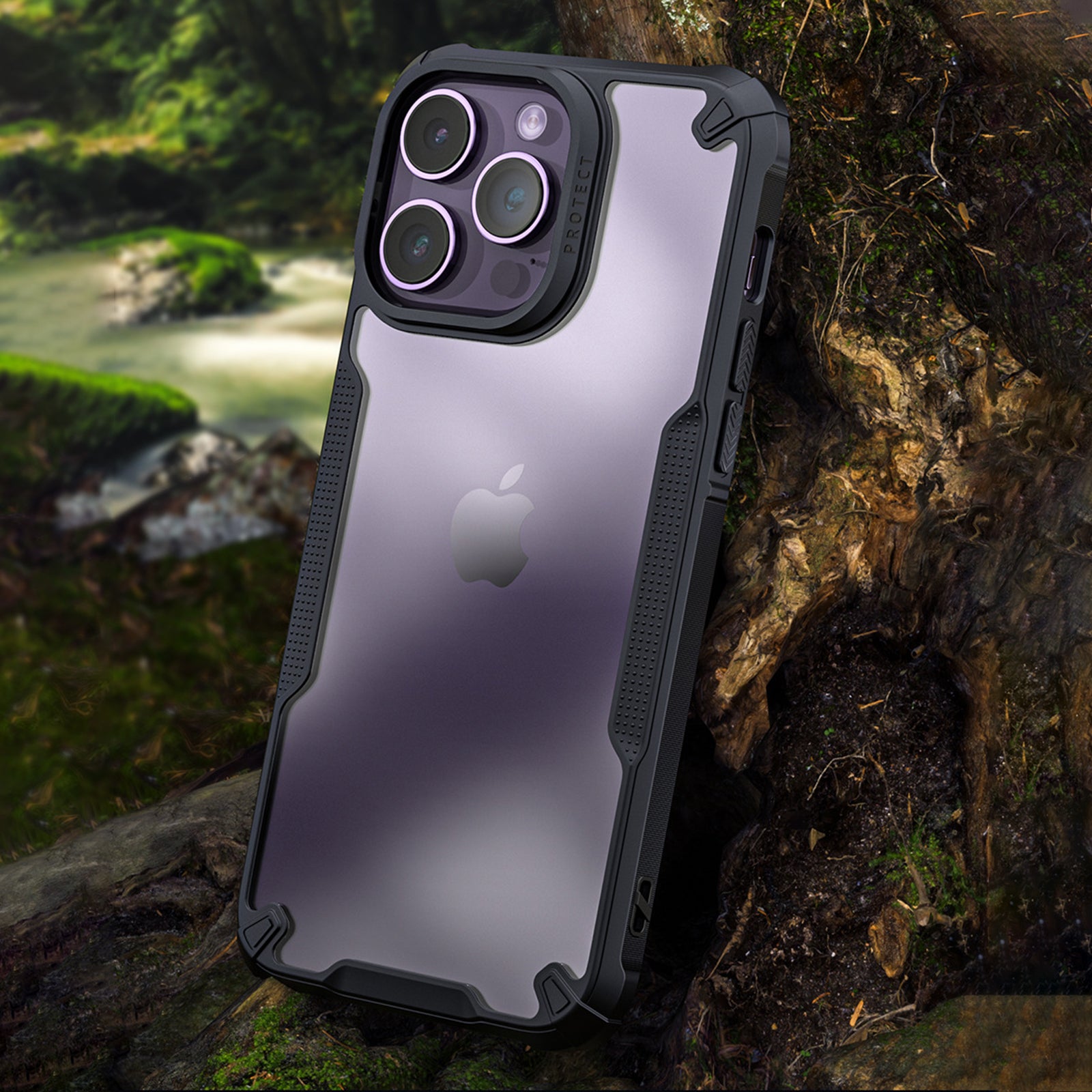 For iPhone 14 Pro Max Drop Proof Four Corners Airbag TPU PC Transparent Back Case Anti-slip Phone Cover