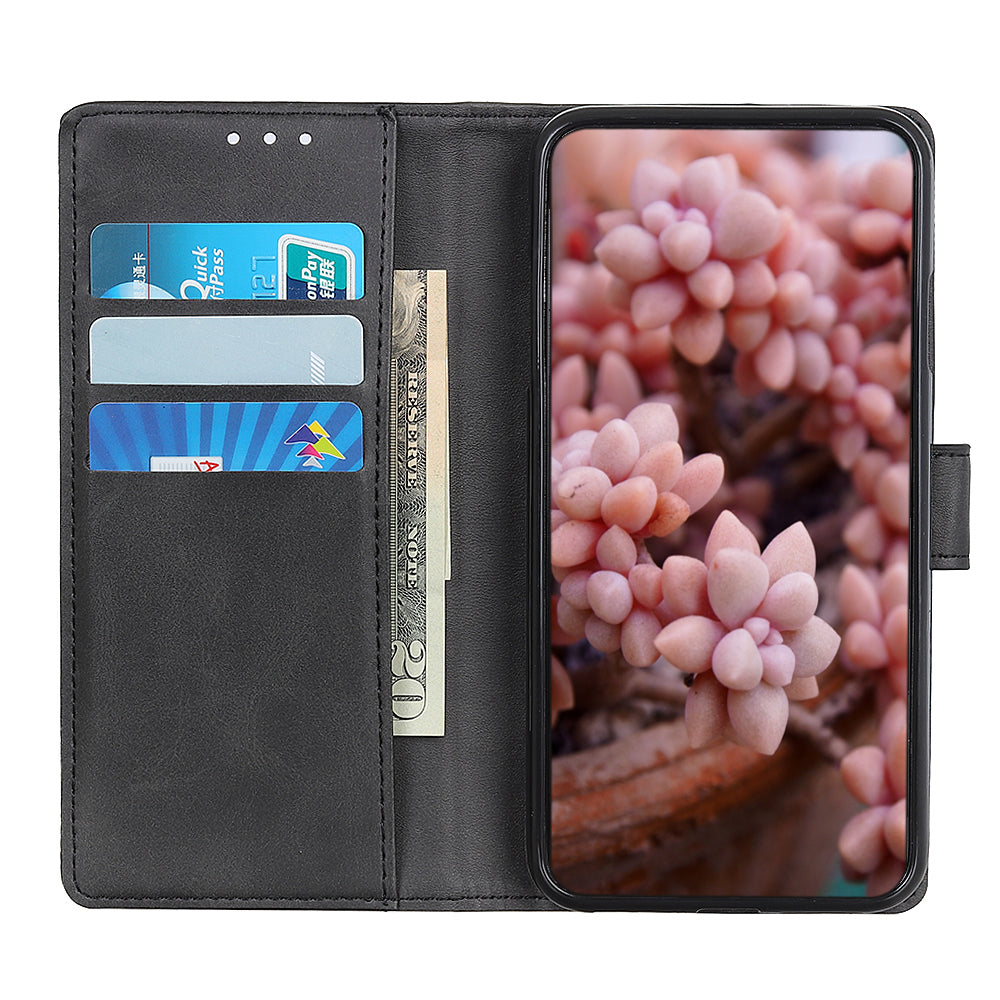 For Oppo Reno8 T 4G Cowhide Texture Leather Phone Case Stand Wallet Phone Cover