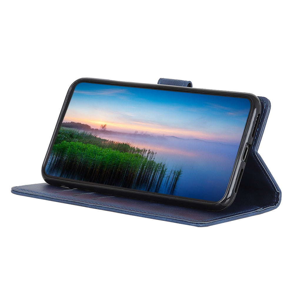 For Oppo Reno8 T 4G Cowhide Texture Leather Phone Case Stand Wallet Phone Cover