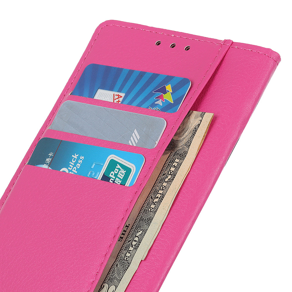 For Motorola Moto G73 5G Wallet Phone Cover Litchi Texture PU Leather Phone Stand Case