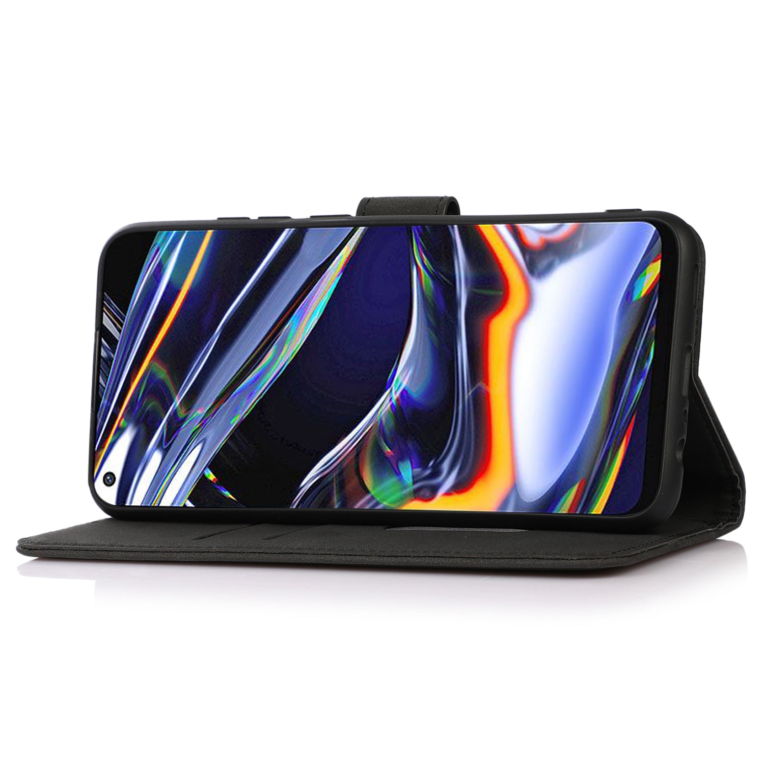 KHAZNEH For Honor X7a 5G Textured PU Leather Anti-drop Cover Cell Phone Wallet Case with Stand