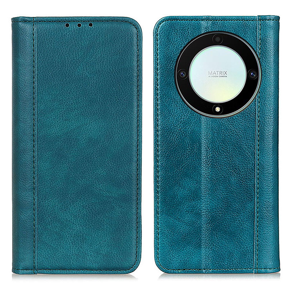 For Honor X9a X40 Magic5 Lite 5G Litchi Texture Split Leather Phone Case Shockproof Wallet Cover with Stand