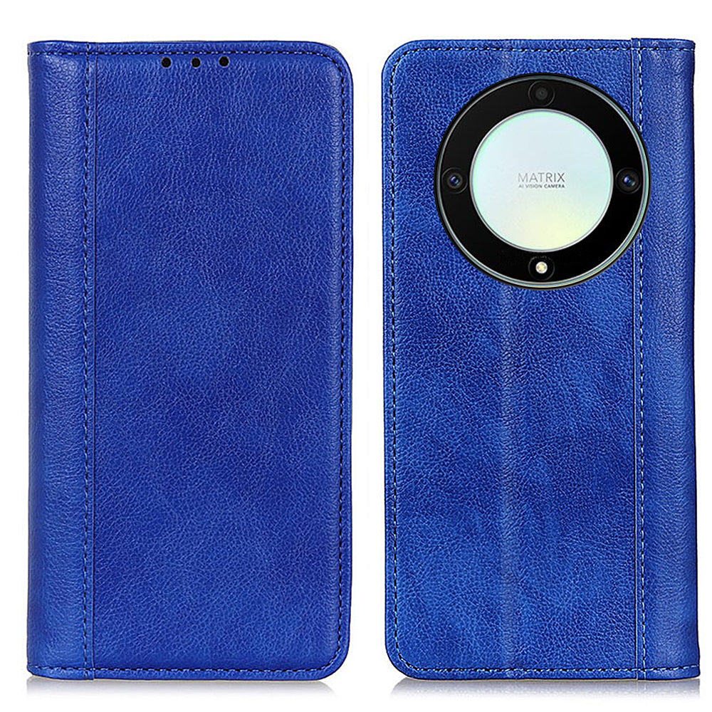 For Honor X9a X40 Magic5 Lite 5G Litchi Texture Split Leather Phone Case Shockproof Wallet Cover with Stand