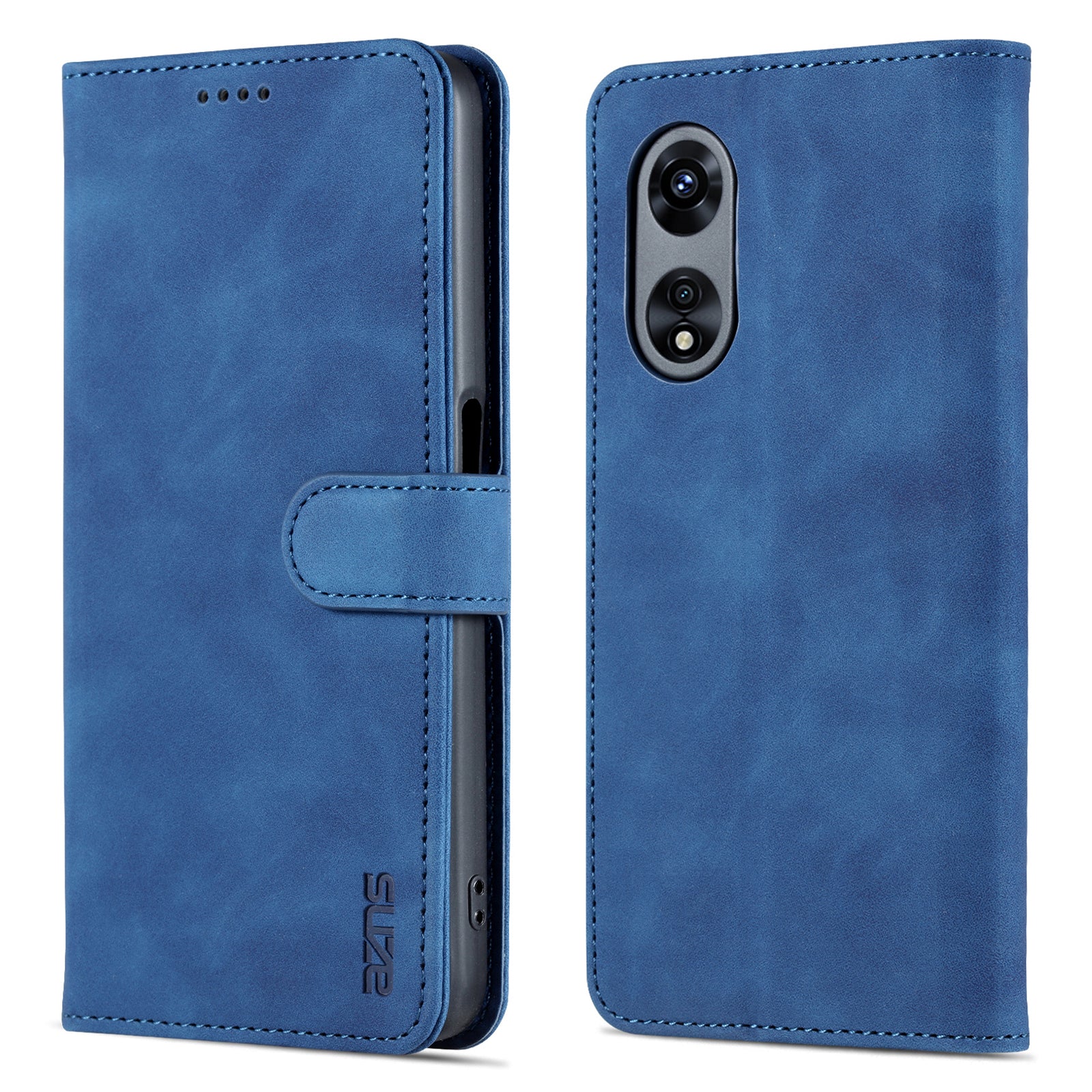 AZNS For Oppo A58 5G A58x 5G A78 5G Cowhide Texture Leather Flip Cover Magnetic Stand Wallet Phone Case