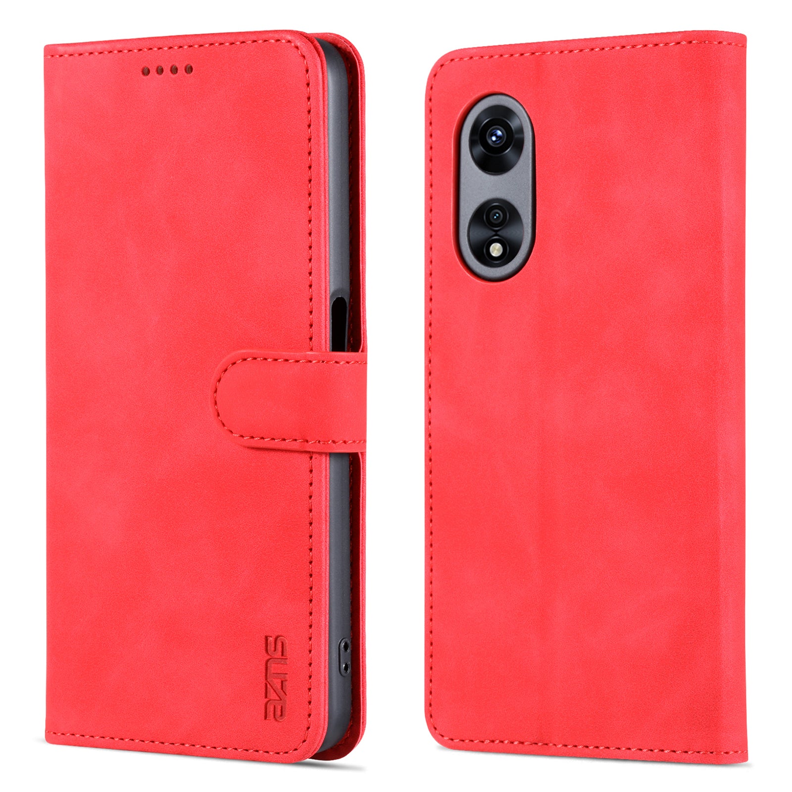 AZNS For Oppo A58 5G A58x 5G A78 5G Cowhide Texture Leather Flip Cover Magnetic Stand Wallet Phone Case